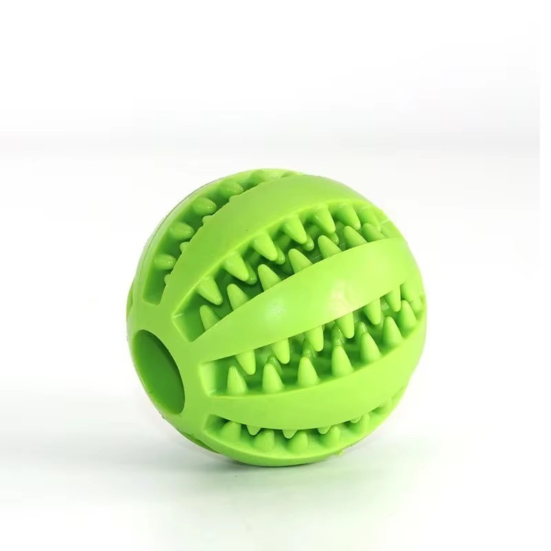 Pet Dog Toy Ball Rubber Chew Treat Ball Interactive Teeth Cleaning