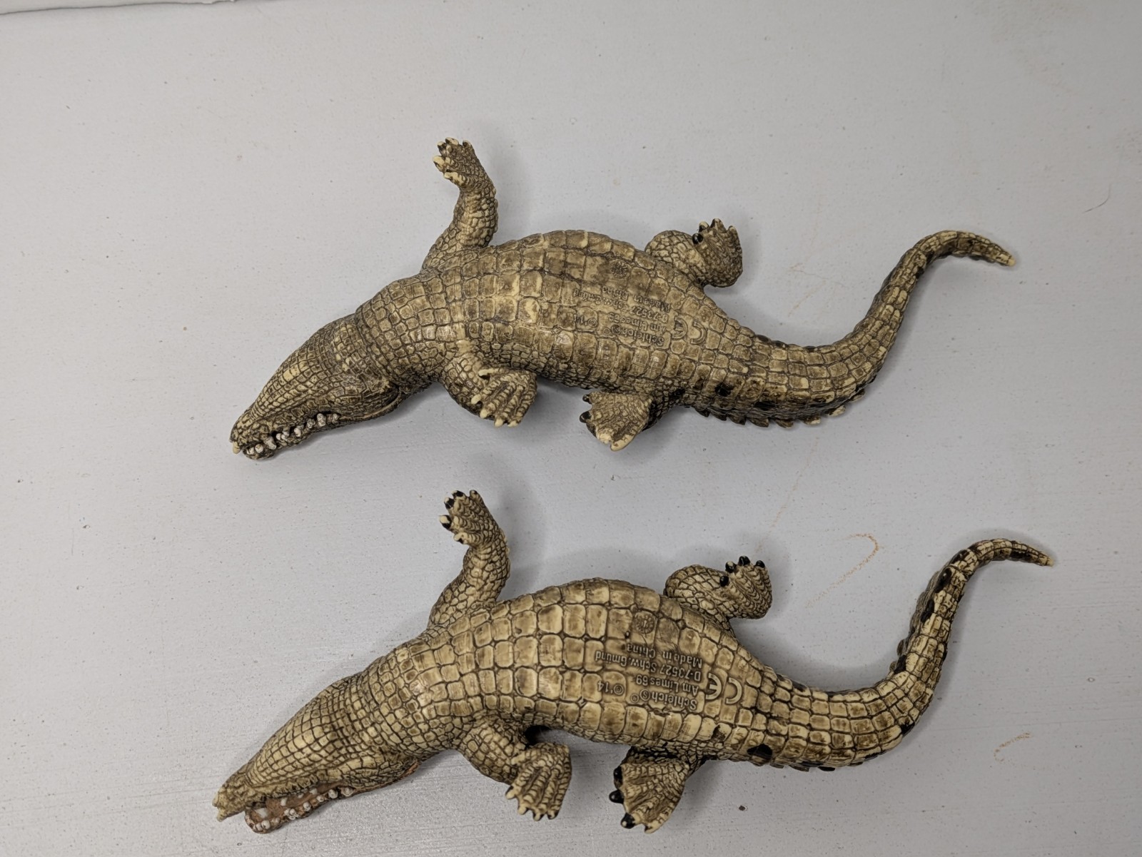Lot 2 Schleich 7″ Crocodile D-73527 Animal Figure 2014 Movable Jaws AM Limes 69