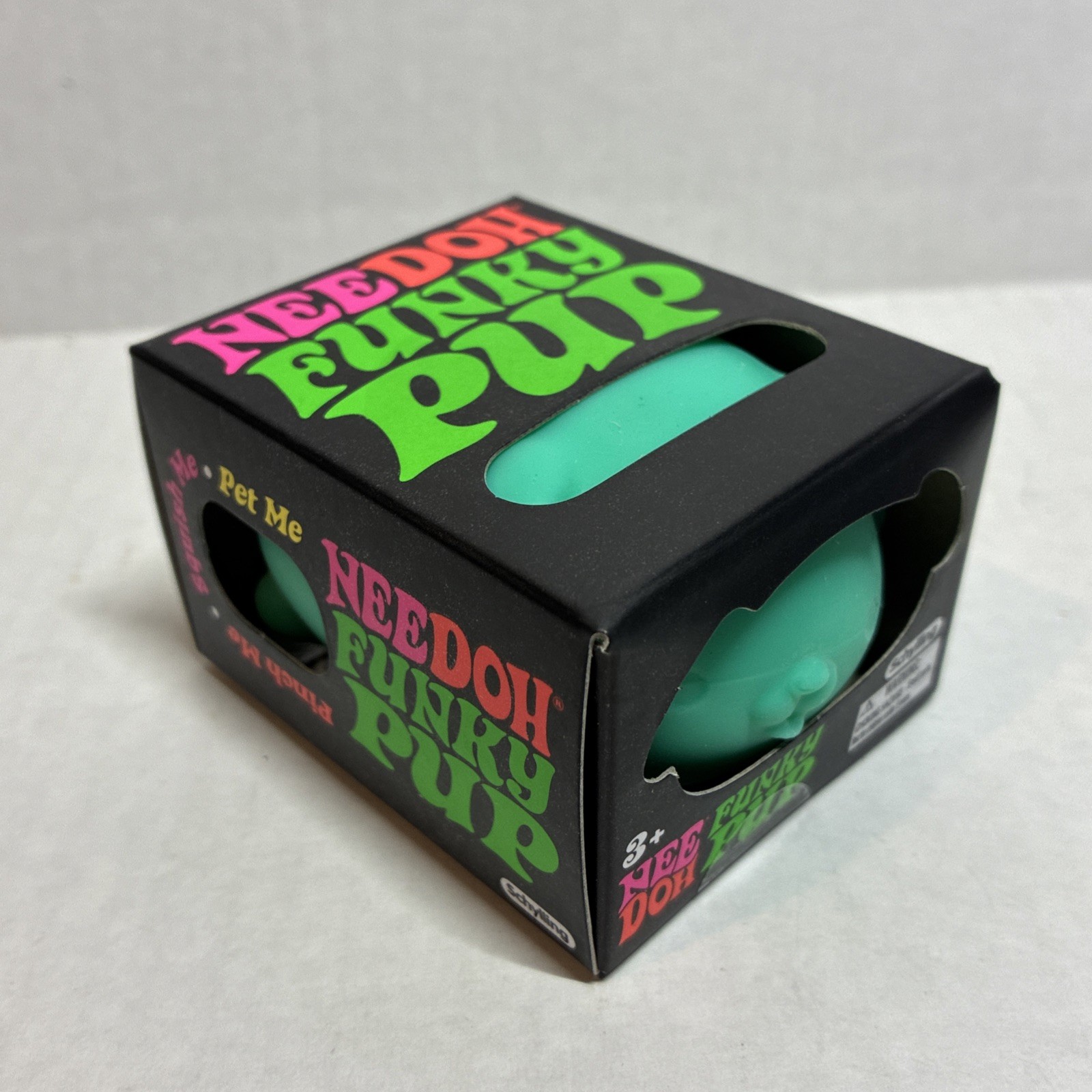 Authentic NEEDOH Funky Pup DOG Nee Doh Stress Ball SQUISHY Fidget Teal New