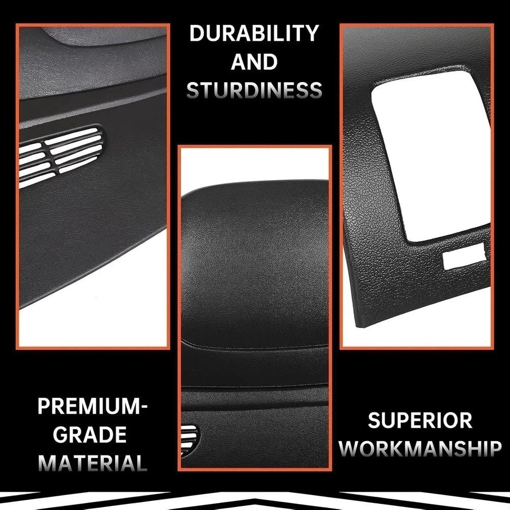 Kojem Black Dash Board Cover Compatible with 2007-2013 Chevy Chevrolet Silverado