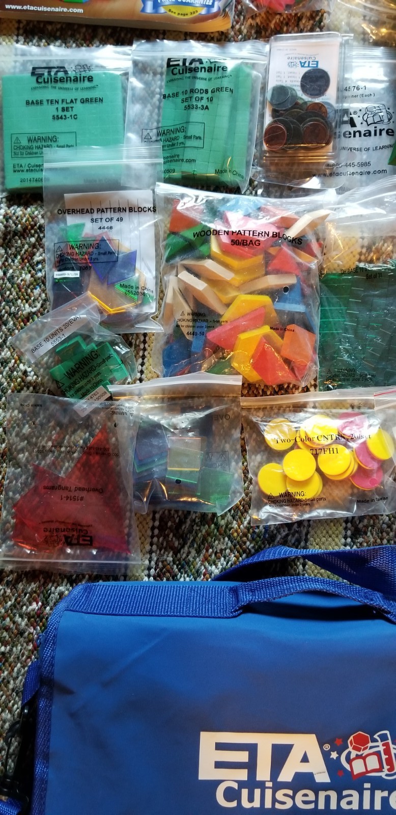 Homeschool Montessori Teaching ETA Math Manipulatives Sets for K-6 grades