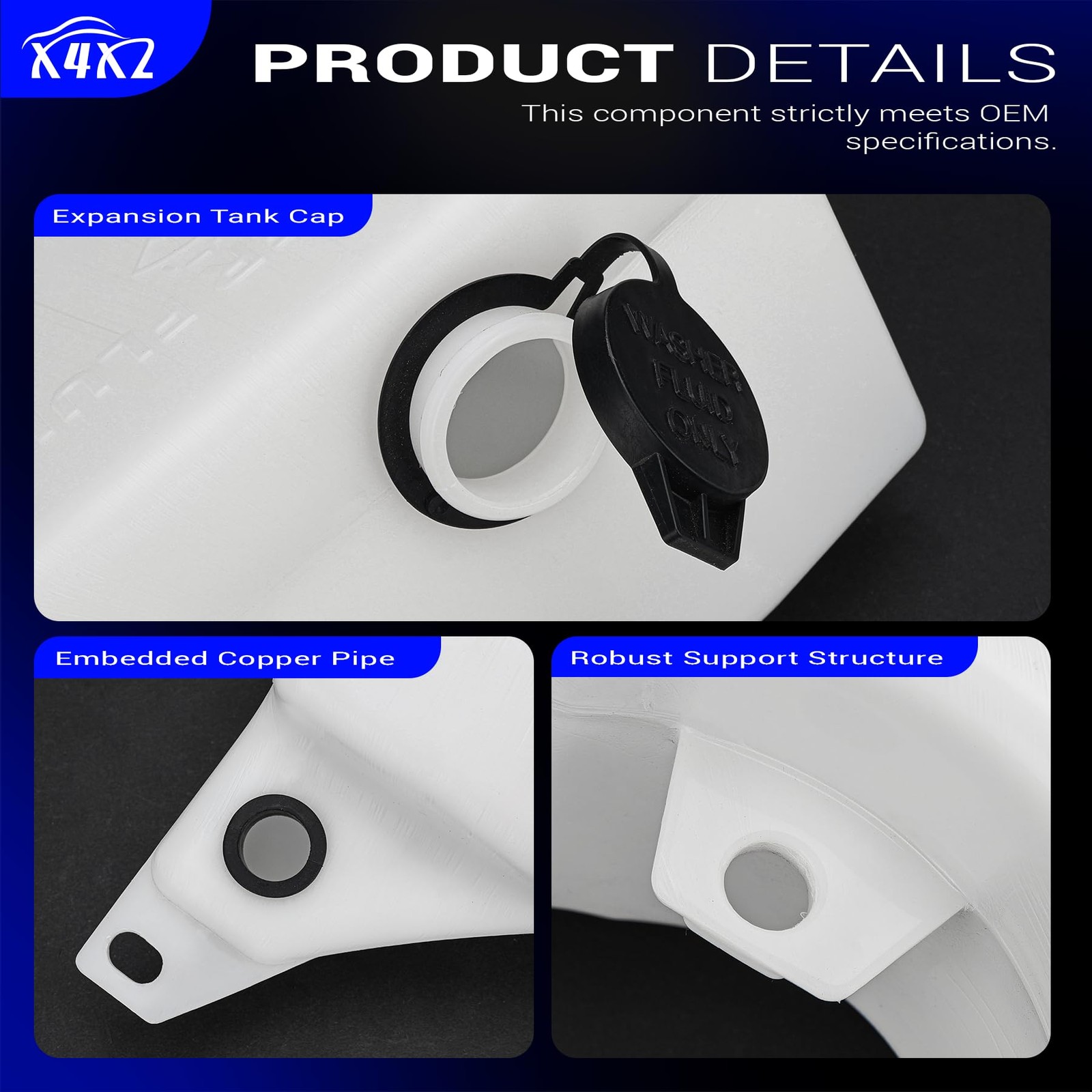 X4XZ 603-5402 Washer Fluid Reservoir Tank for Kenworth T680 / Peterbilt 320…