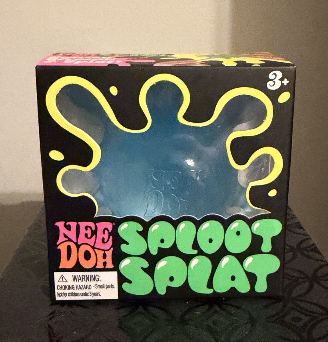 NeeDoh SPLOOT SPLAT Nee Doh Splatter Fidget Squishy In Blue New
