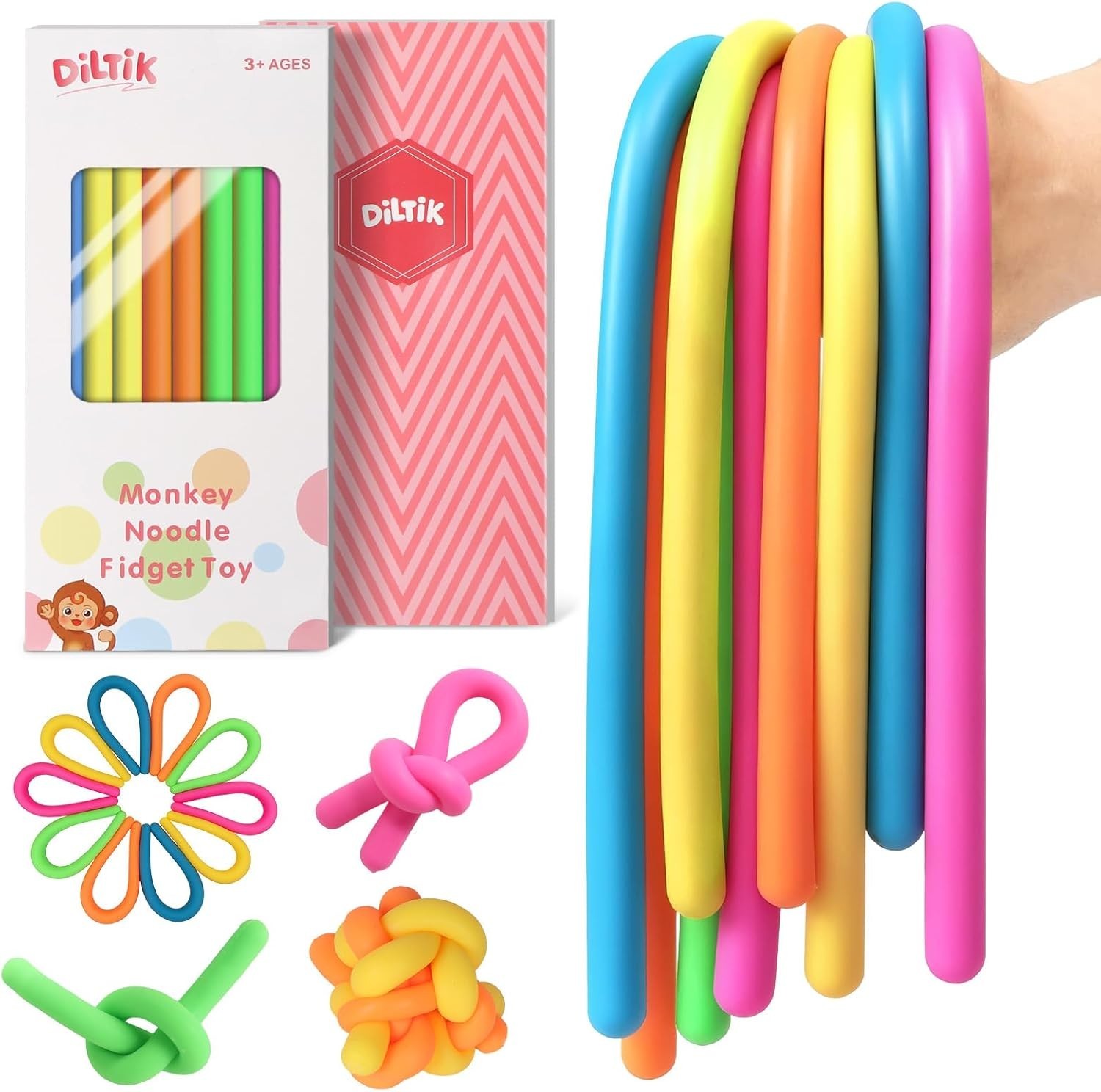 10 Pack Sensory Toys for Kids – Upgraded Extra-Thick Stretchy Sensory Strings…