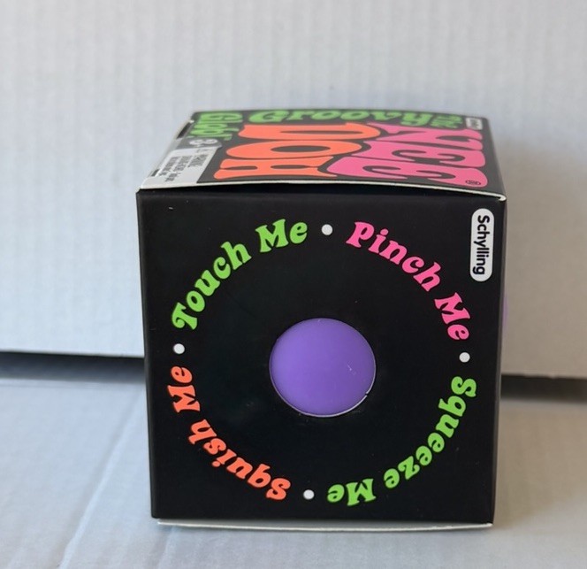 Schylling Super NeeDoh Groovy Glob Purple Tactile Squeeze Toy Stress Ball