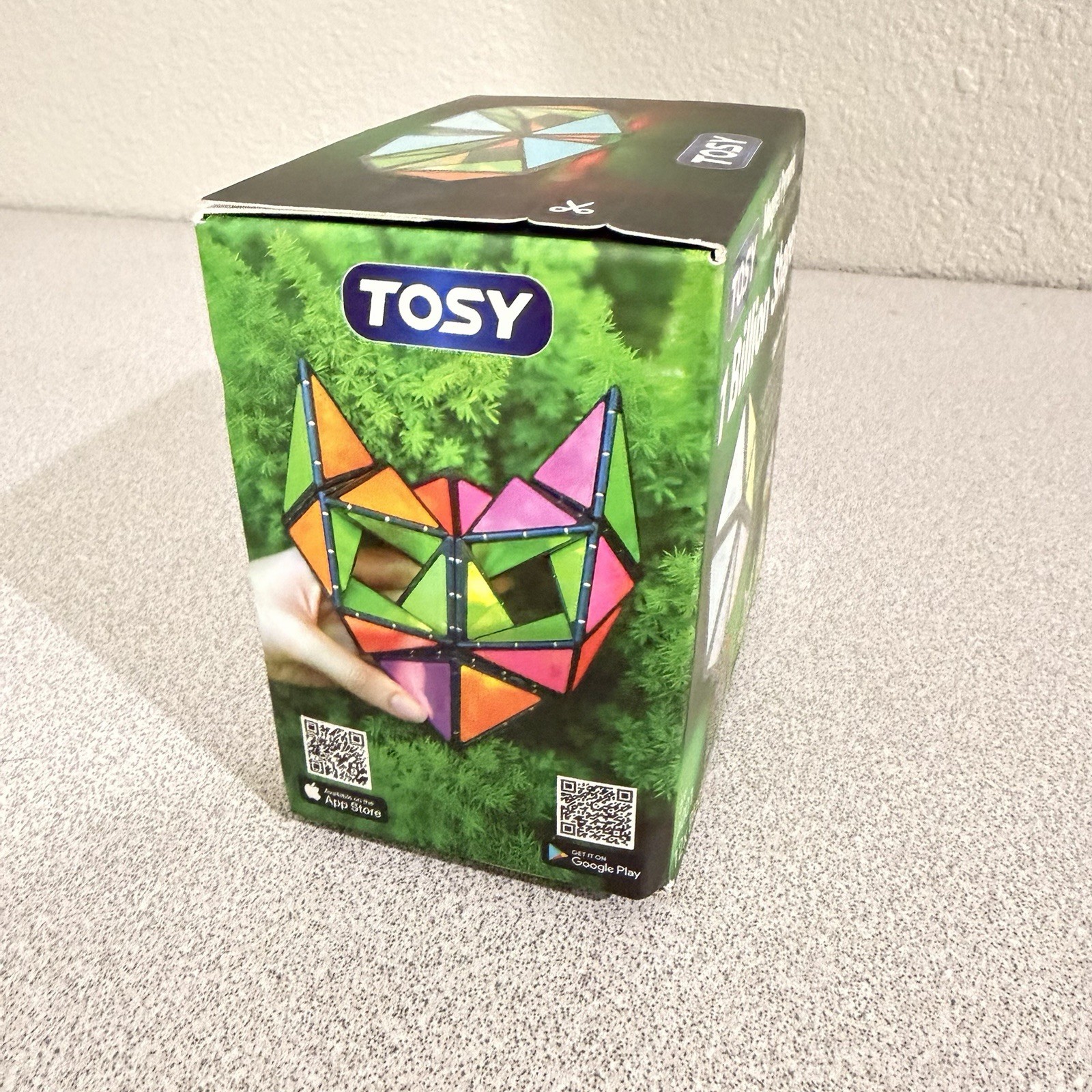 TOSY Magnet Pyramid Glow 1 Cube Transforms 1 Billion Shapes UV Butterfly Puzzle!