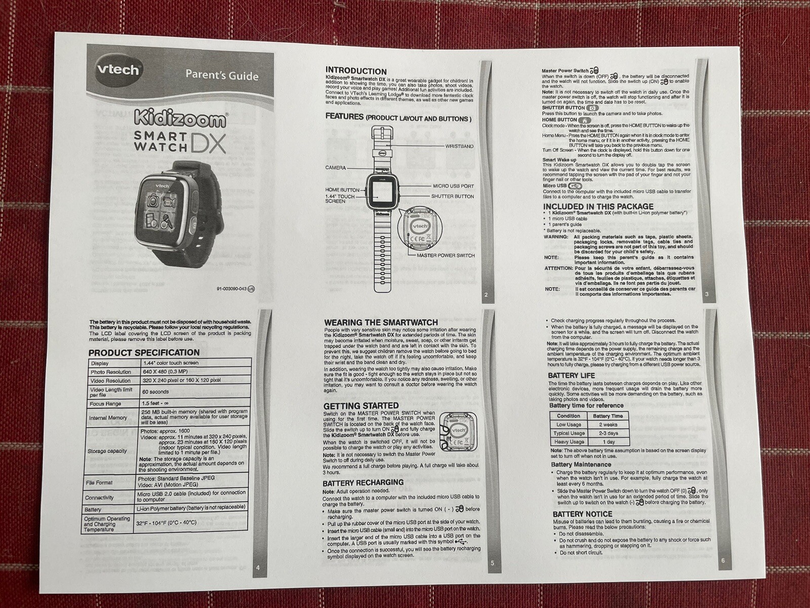 VTech Smart watch DX Purple Working And Tested And Working Unisex Kids Kidizoom
