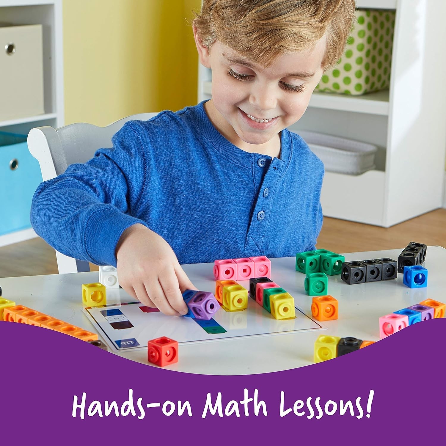 Hands-On MathLink Cubes Activity Set – 115 Pieces, Perfect for Homeschooling