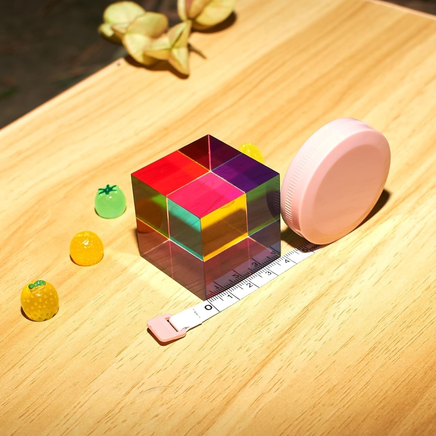 Original CMY Color Cube, 1.6 Inch (40Mm) Acrylic Mixing Color Cube Prism for Phy