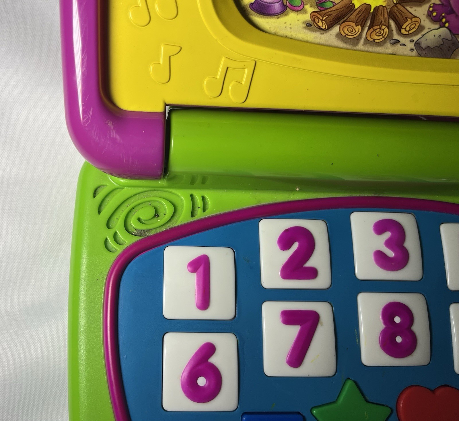 Vintage 2002 Barney Interactive Educational Laptop Learning Toy w/ 5 Discs Works