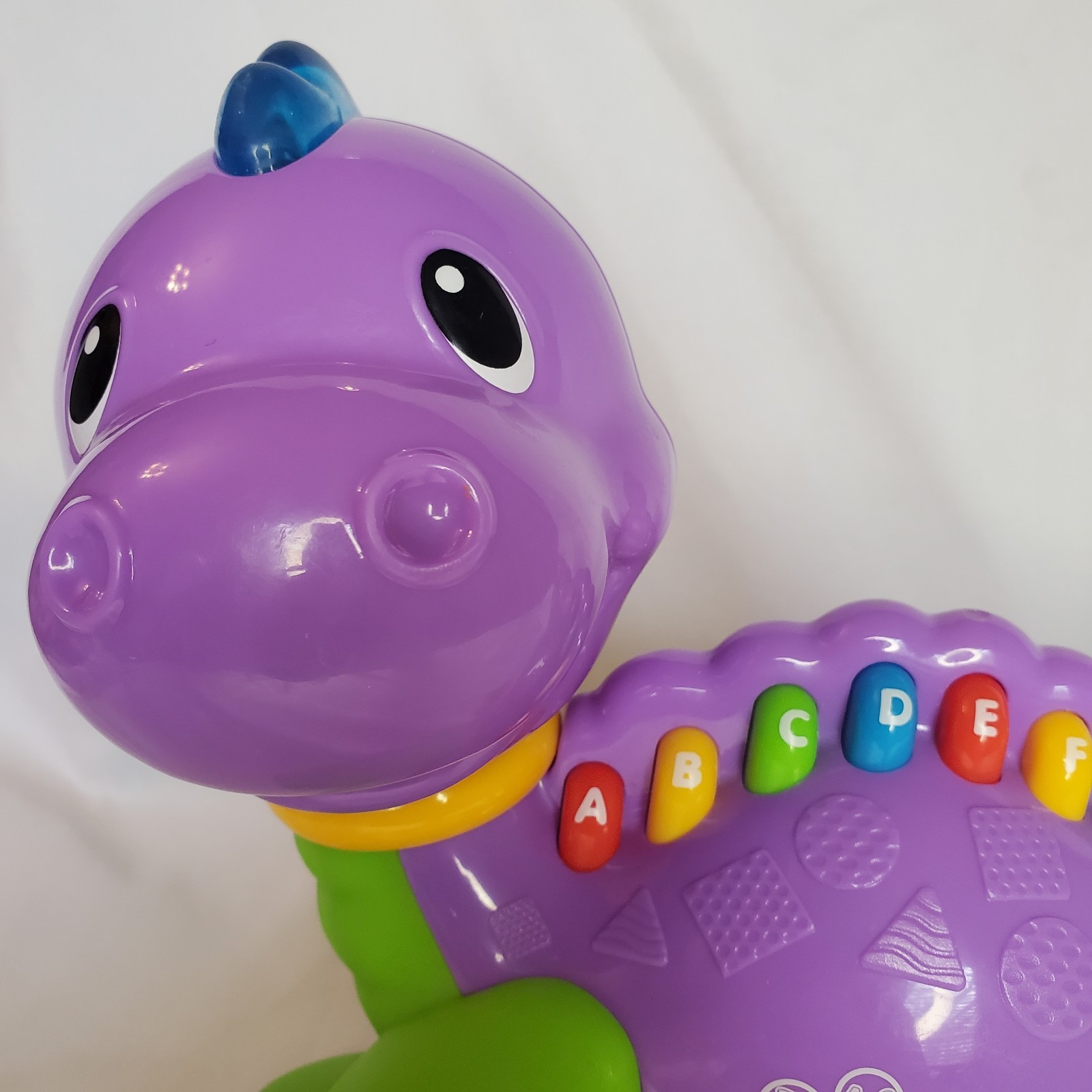 Leap Frog Learning Dinosaur LETTERSAURUS Leapfrog Purple ABCs Music Color Tested