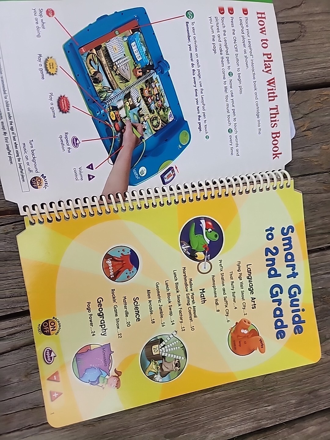 LeapFrog 2nd Grade SHREK 2 Story & Leappad Smart Guide Multi Subject