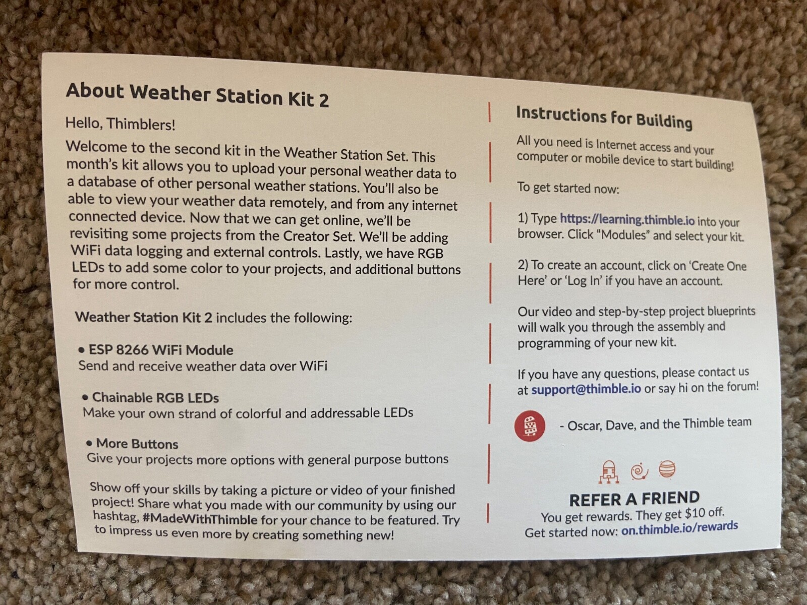 NEW & UNUSED – Thimble.io Weather Station Kits 2, 3, and 4