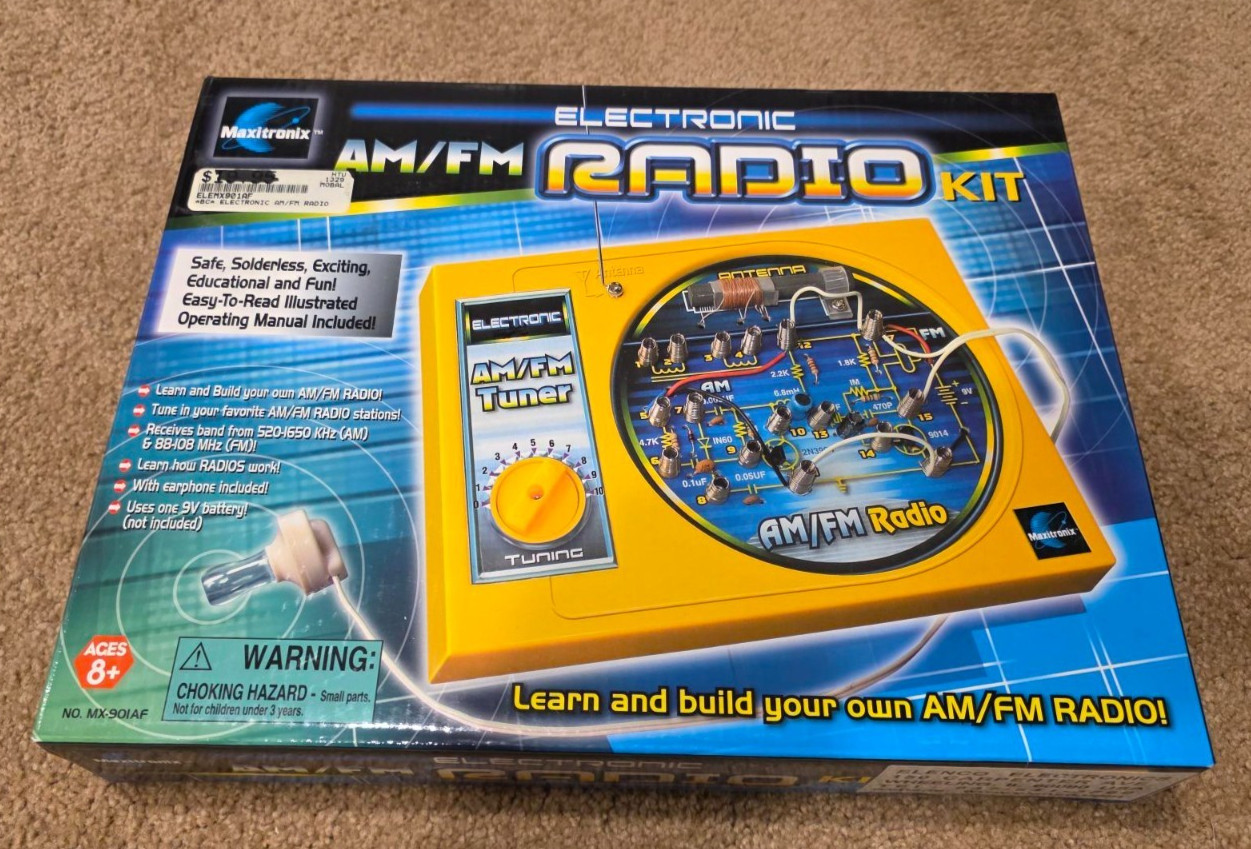 MAXITRONIX Electronic AM/FM RADIO KIT Educational Unassembled