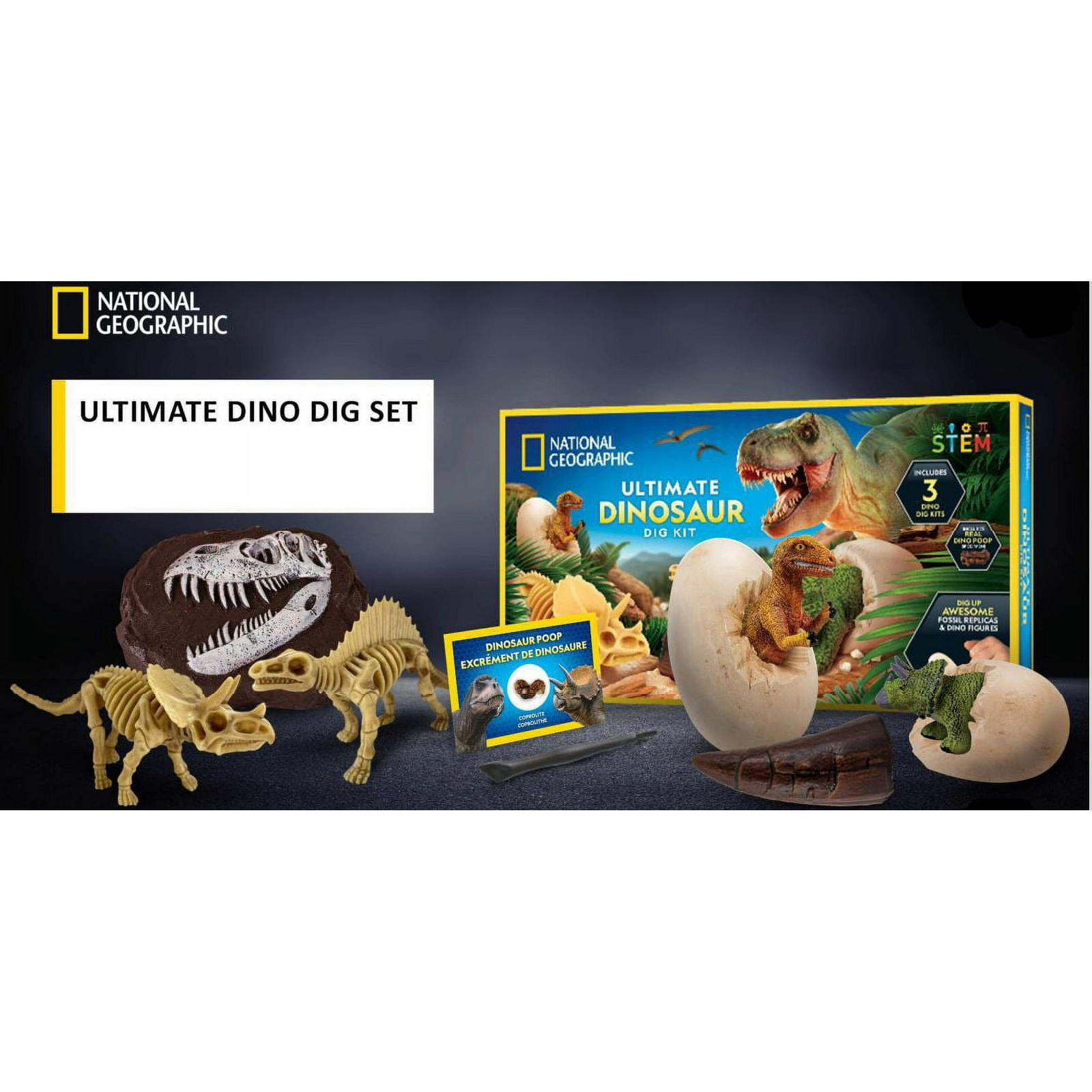 National Geographic Ultimate Dinosaur Dig Kit Stem for Kids 8 years and up
