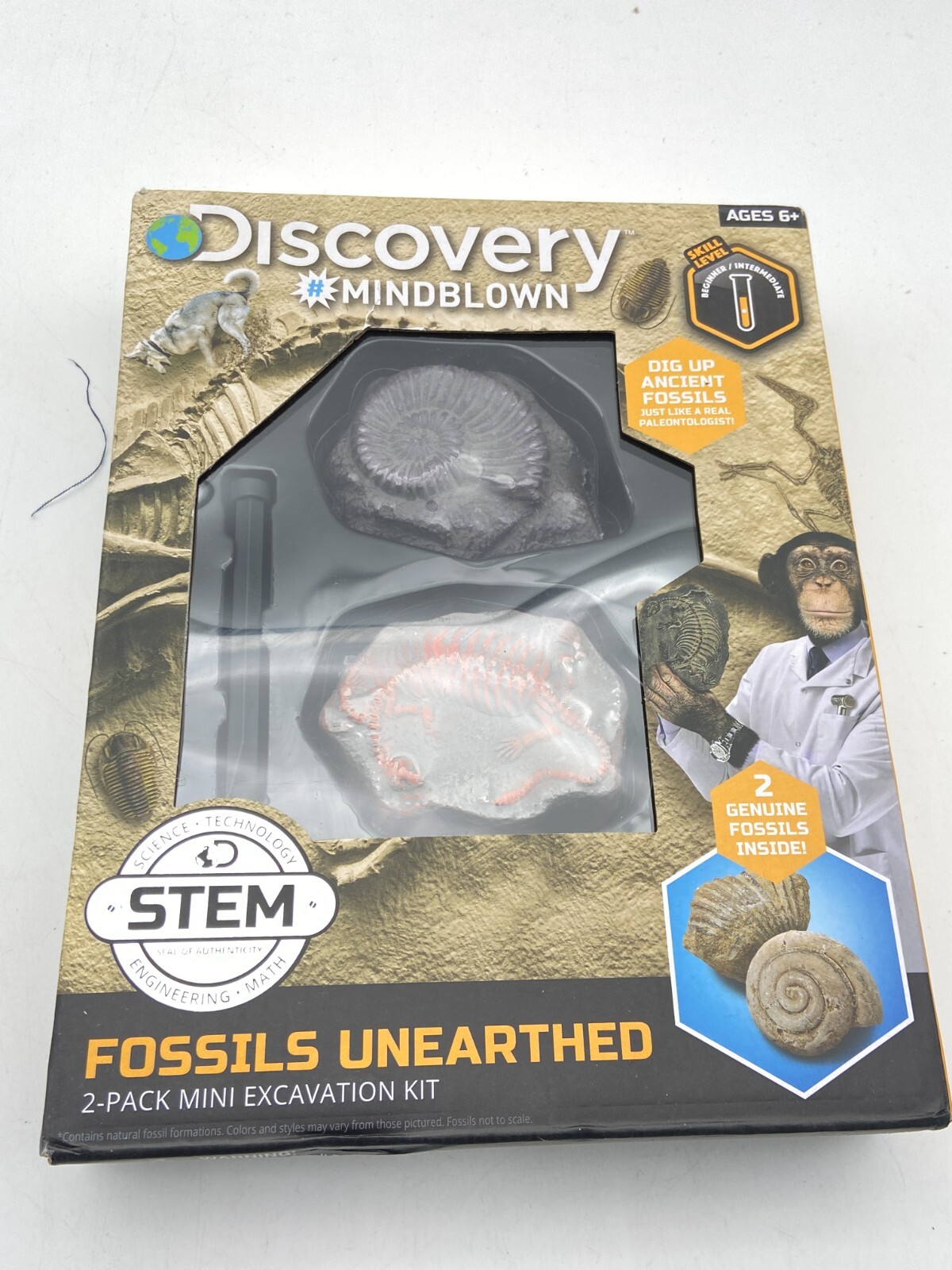 Discovery Mindblown- Fossils Unearthed 2-pack Mini Excavation Kit