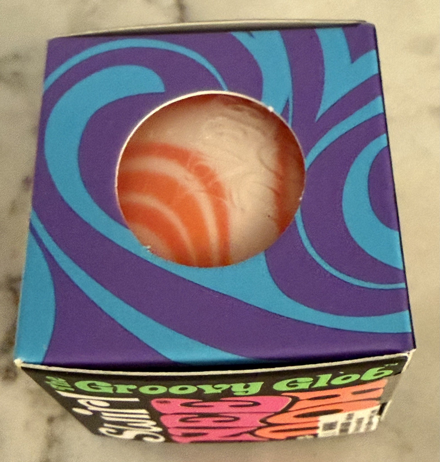 Schyilling Needoh Teenie Single — Mini Groovy Glob – Orange Swirl