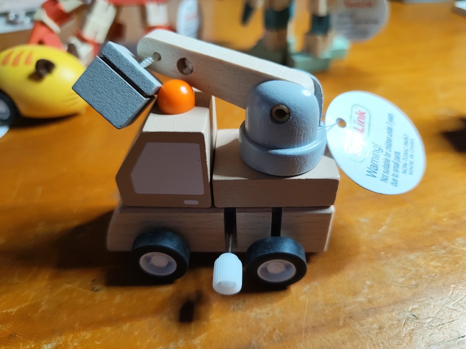 Toyslink Wooden Toys👨‍🎓 lot Of 5 – Dinosaurs Trucks👨‍🎓 Educational (B1)