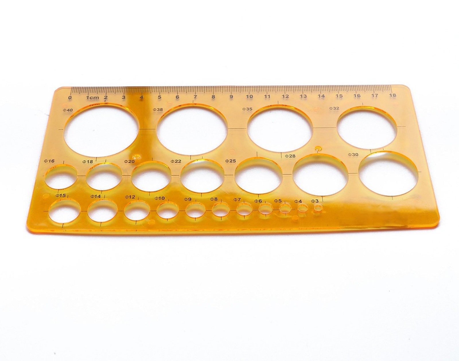 LGEGE 2 Pcs Clear Orange Plastic Geometric Math Tool Radius Arc Master Stenci…