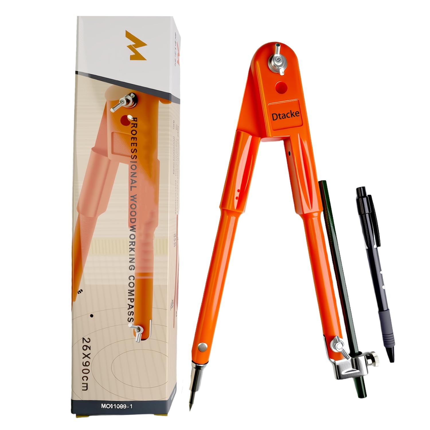 Dtacke Professional Woodworking Compass Pencil 1 Count (Pack of 1), yellow