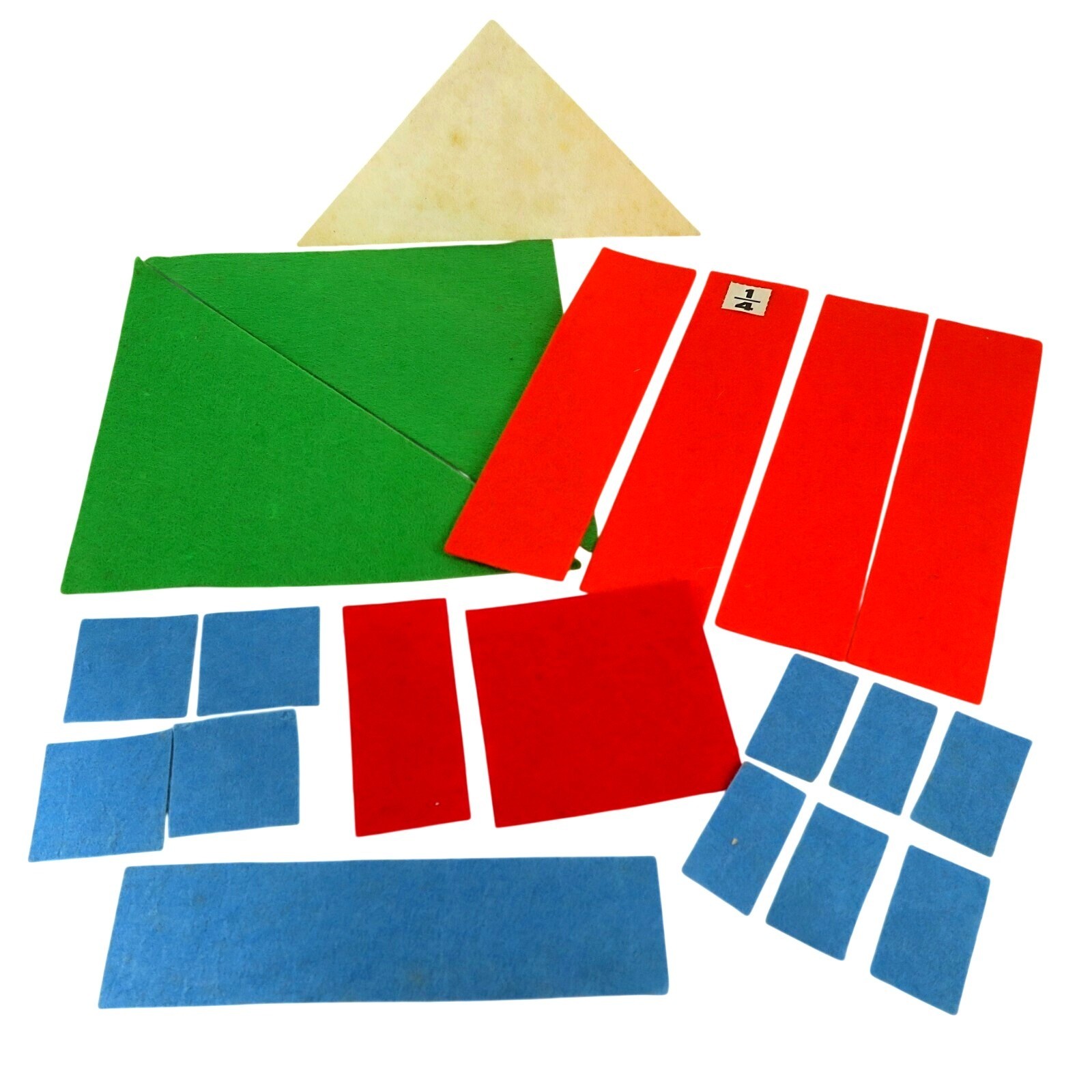 1960s Instructo Fractional Parts Felt Set – Mixed Shapes – Instruction Sheet