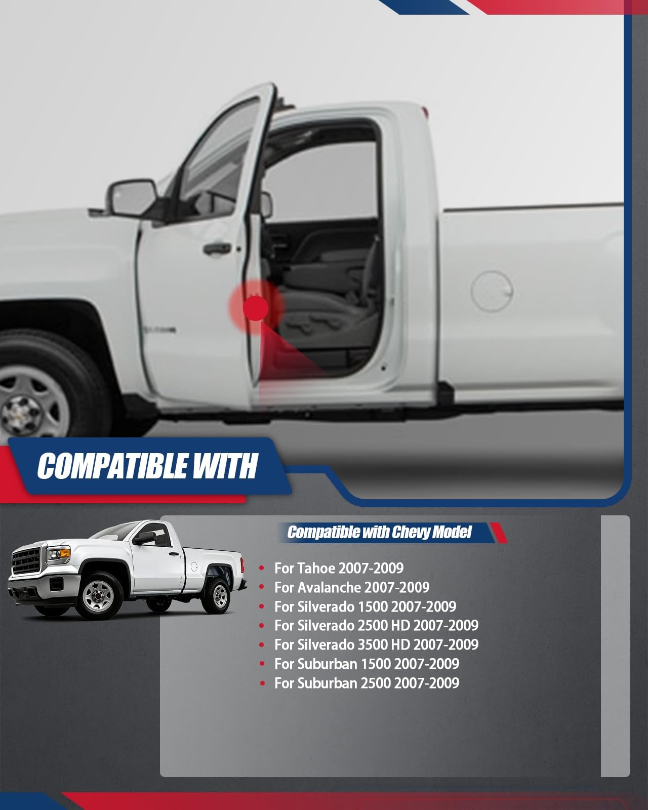 Front Driver Left Side Door Lock Actuator Compatible with Chevy Silverado…
