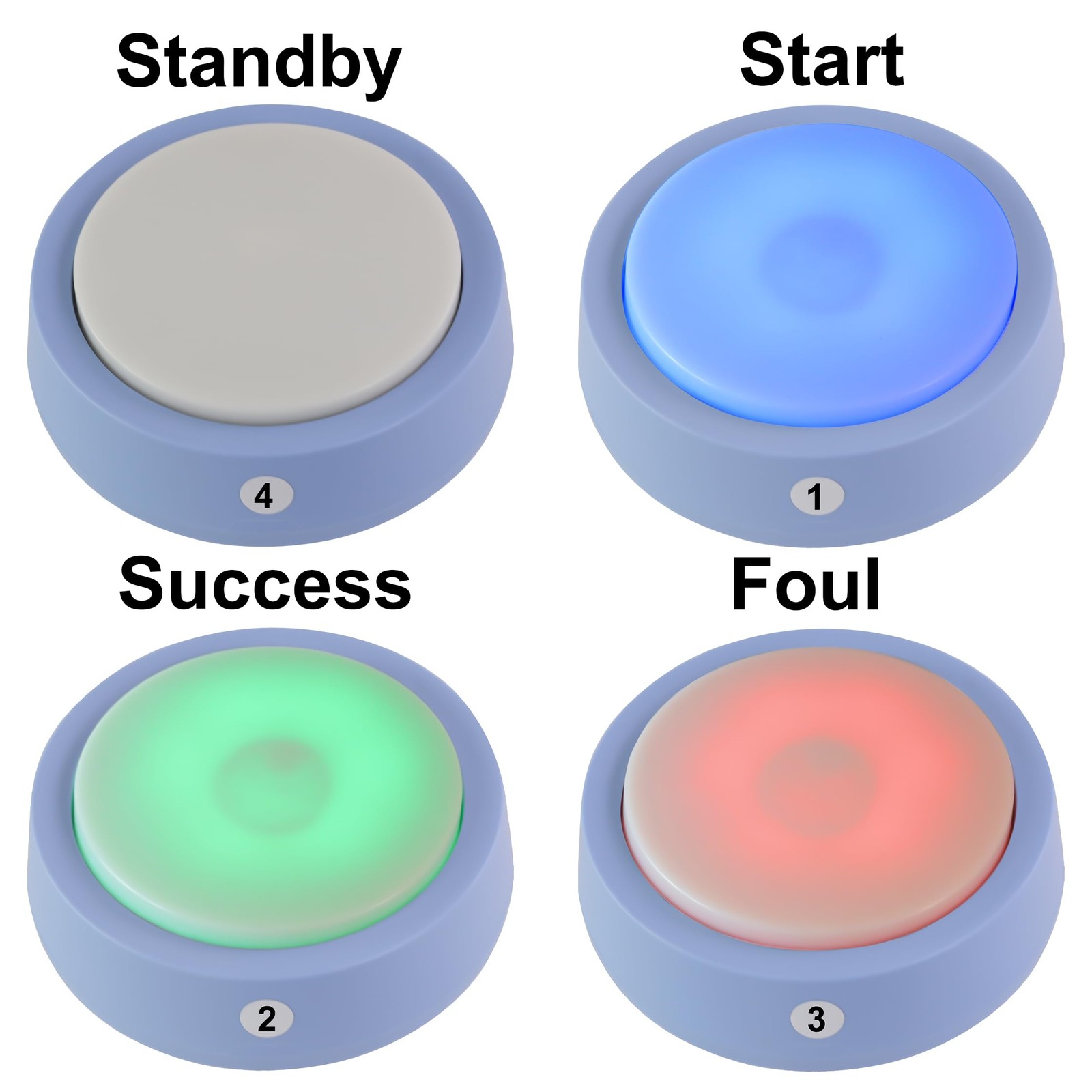 Wireless Quiz Answer Game Buzzer System 262ft Range 10 Buttons Set for Trivia