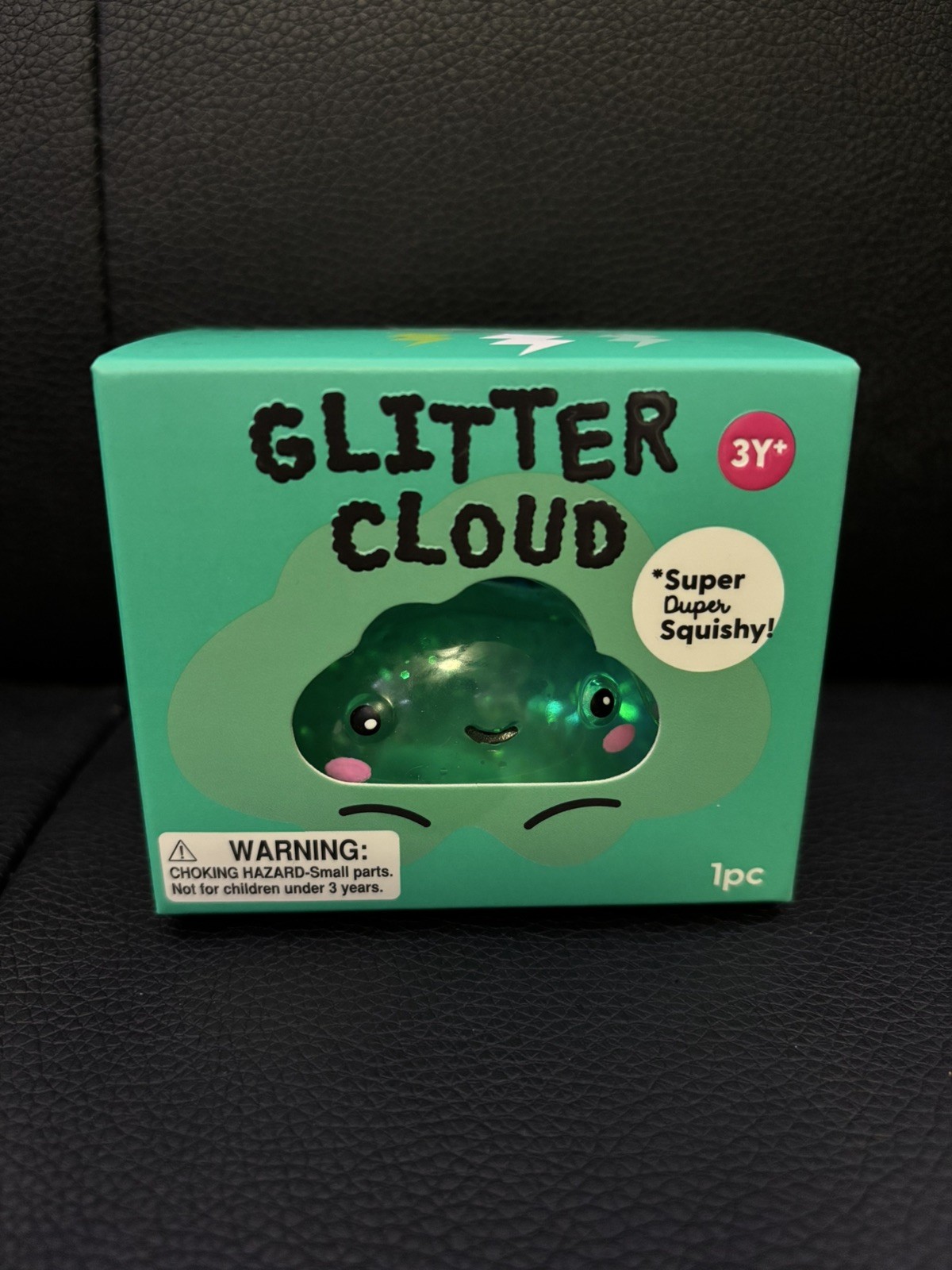 J’ADORE Glitter Cloud Blue Squishy Sensory Glitter Squeeze Toy GREEN/TEAL