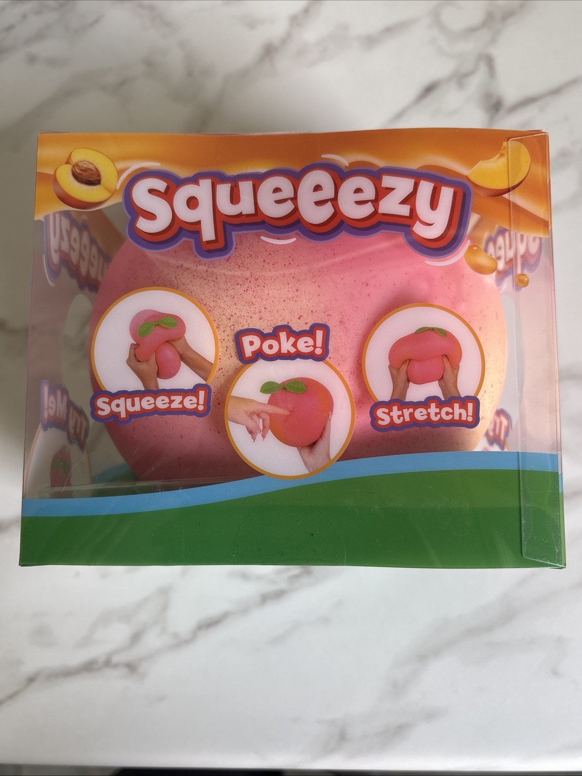 Peach Squishy Sunny Days Jumbo Squeezy Toy Stress Relief Sensory Fidget NEW 🍑🍑