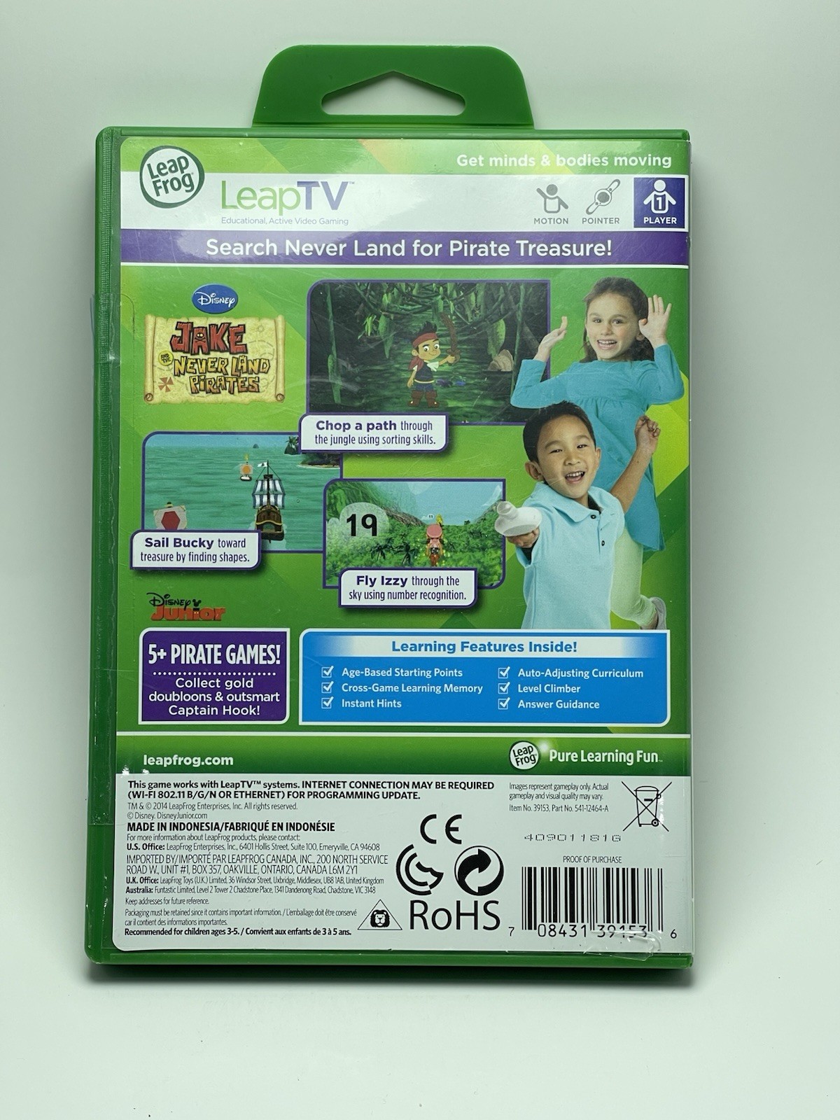 LeapFrog LeapTV Cartridge DISNEY JAKE & THE NEVERLAND PIRATES – Mathematics