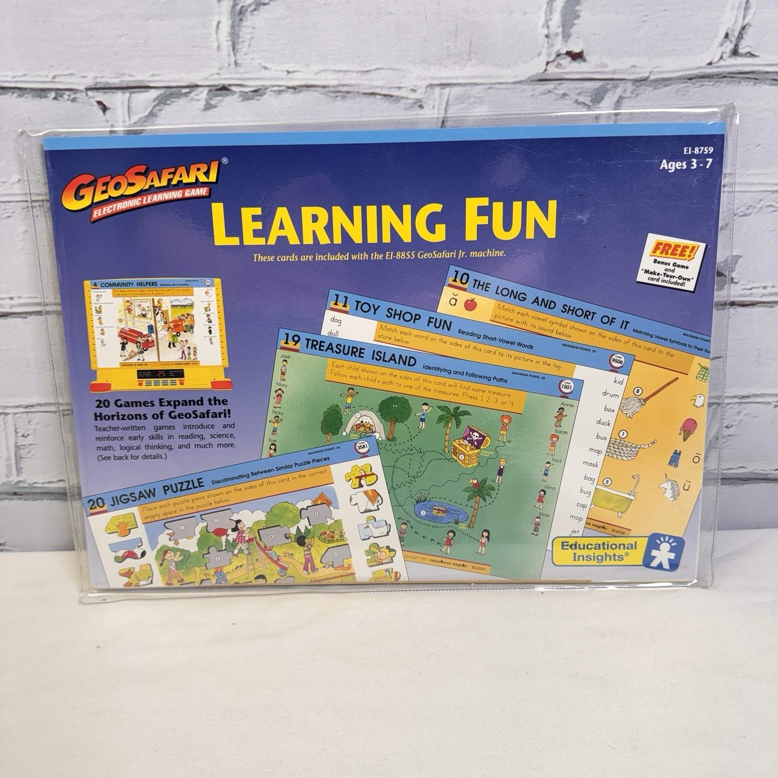 Vintage GEOSAFARI Electronic Learning Game Card Sets Science Math Words Learning