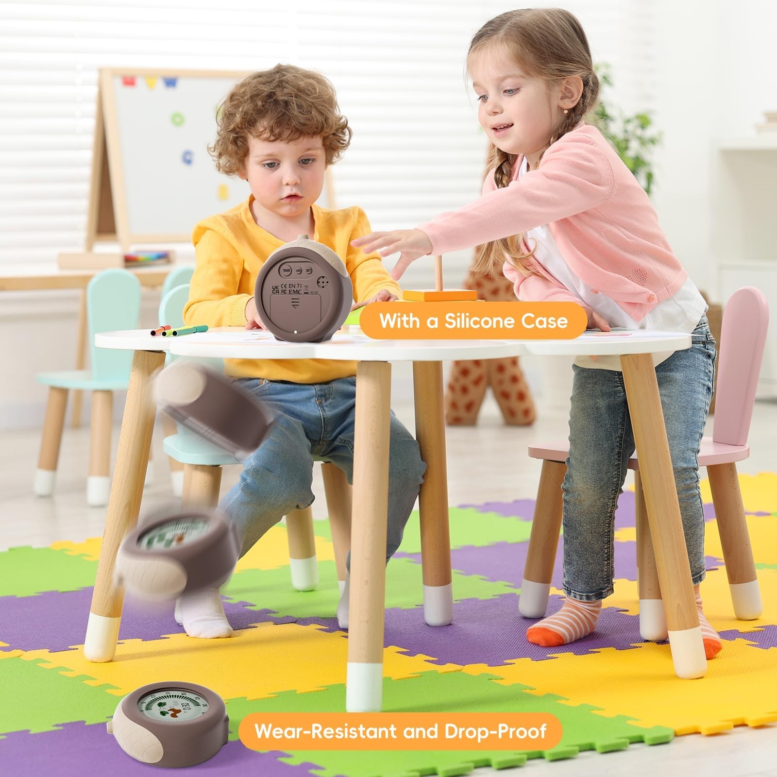 Visual Timer for Kids, 299 Minute Cute Squirrel Timer, Digital Timer with Pau…