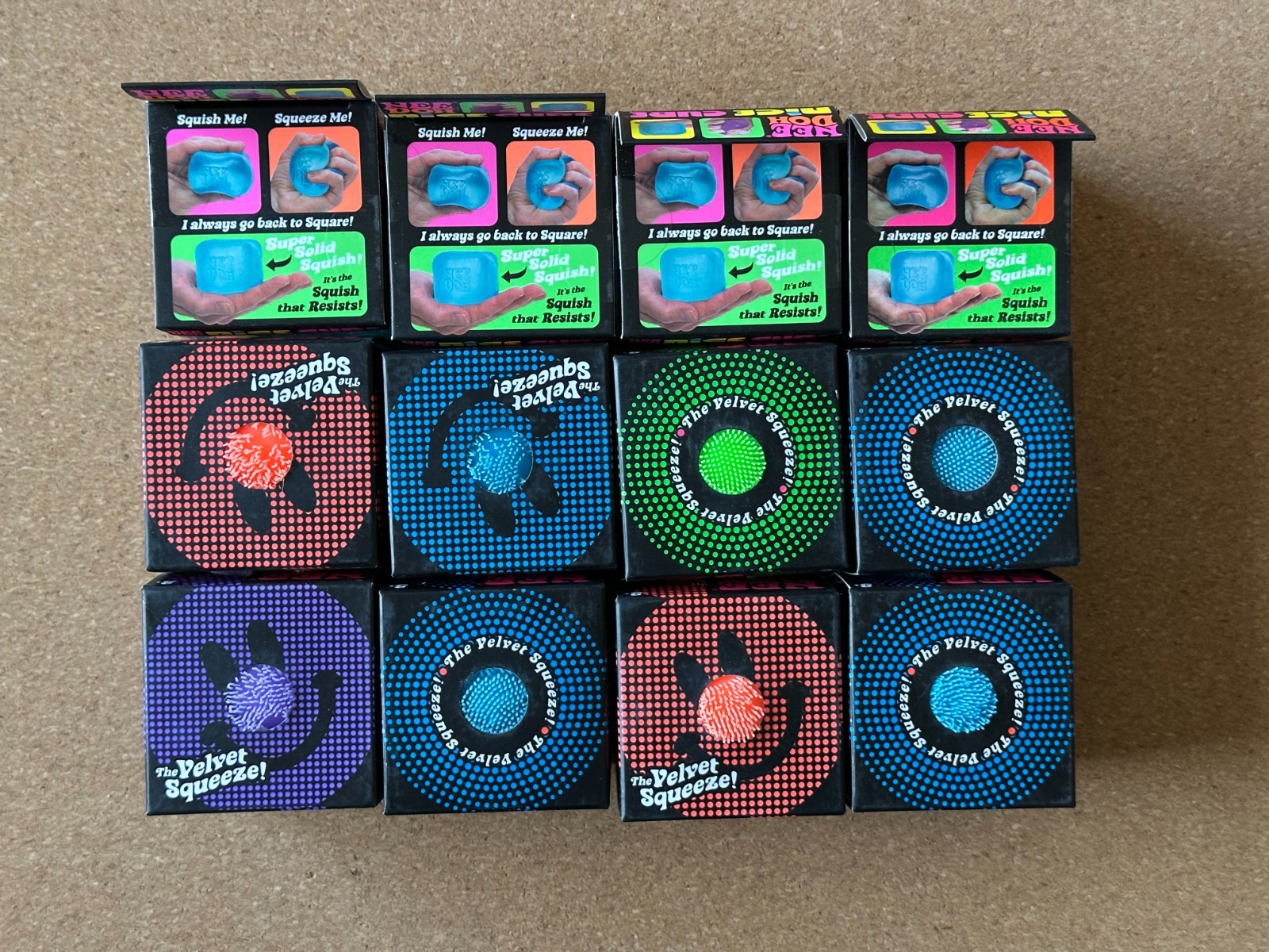 Lot of 12 – New Sealed Needoh Bundle – Fuzz Ball + Nice Cube – Fast Shipping