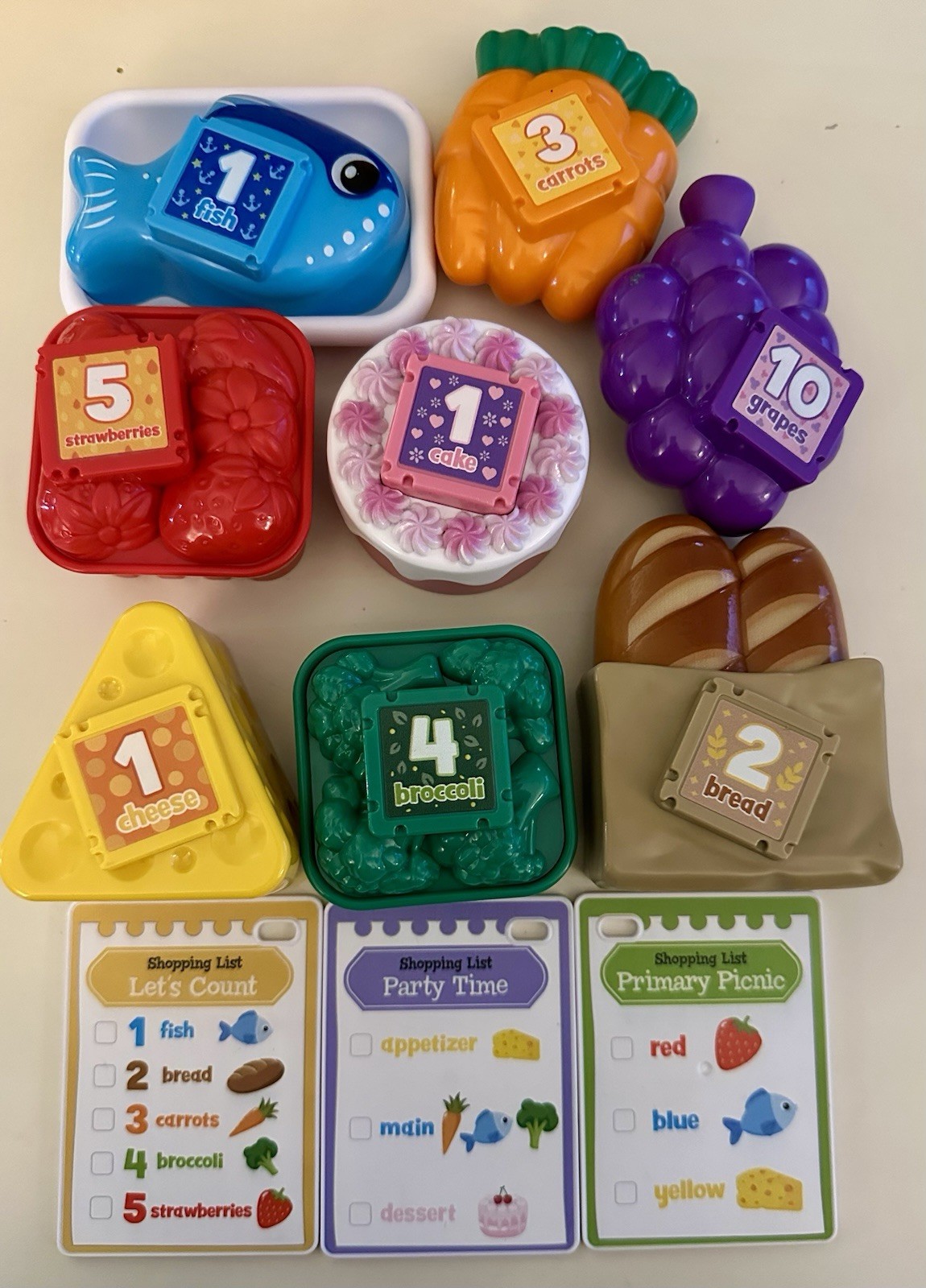 Leapfrog Count Along Basket and Scanner with Food Pieces and Shopping Lists