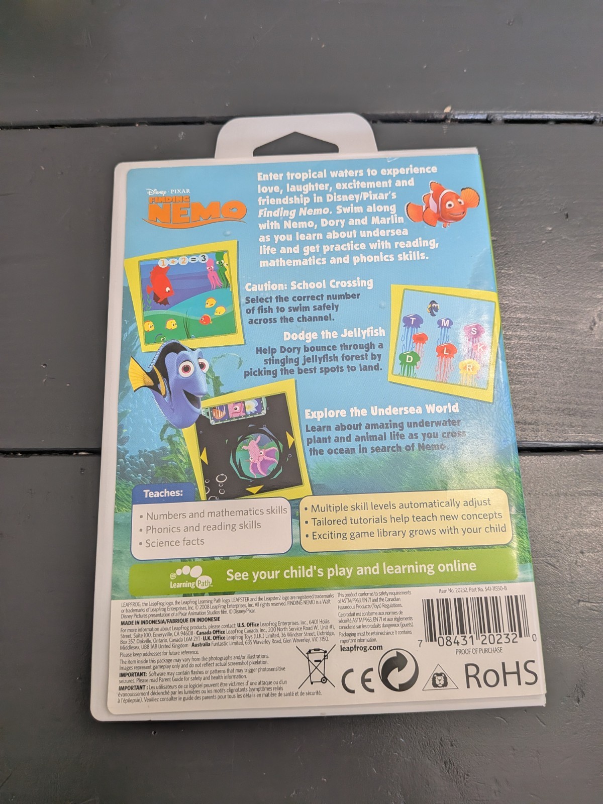 Leapster Learning Game Disney PIXAR Finding Nemo