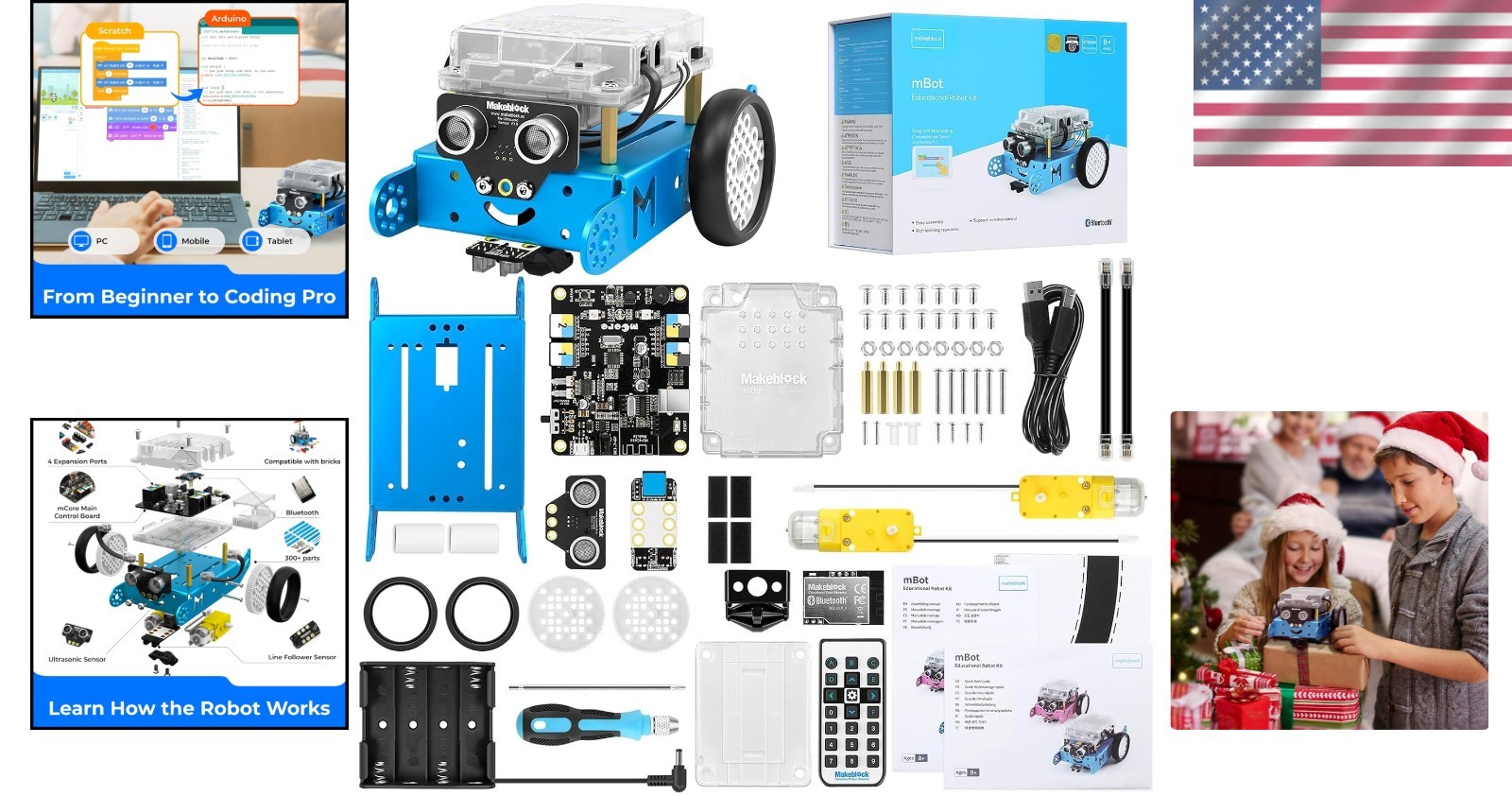 All-in-One mBot Robot Kit: Coding, Construction & Fun for Kids aged 8-12