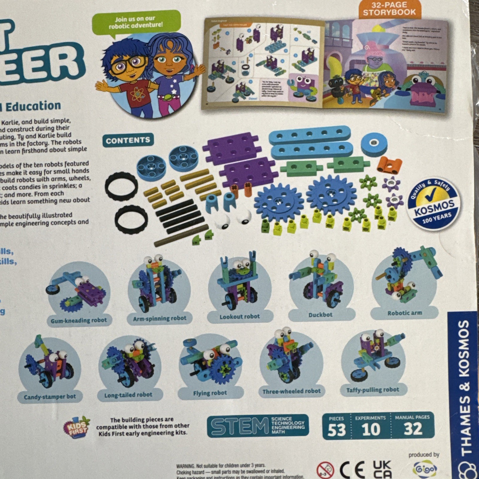 Thames & Kosmos Kids First Robot Engineer STEM Experiment Kit With Storybook NEW