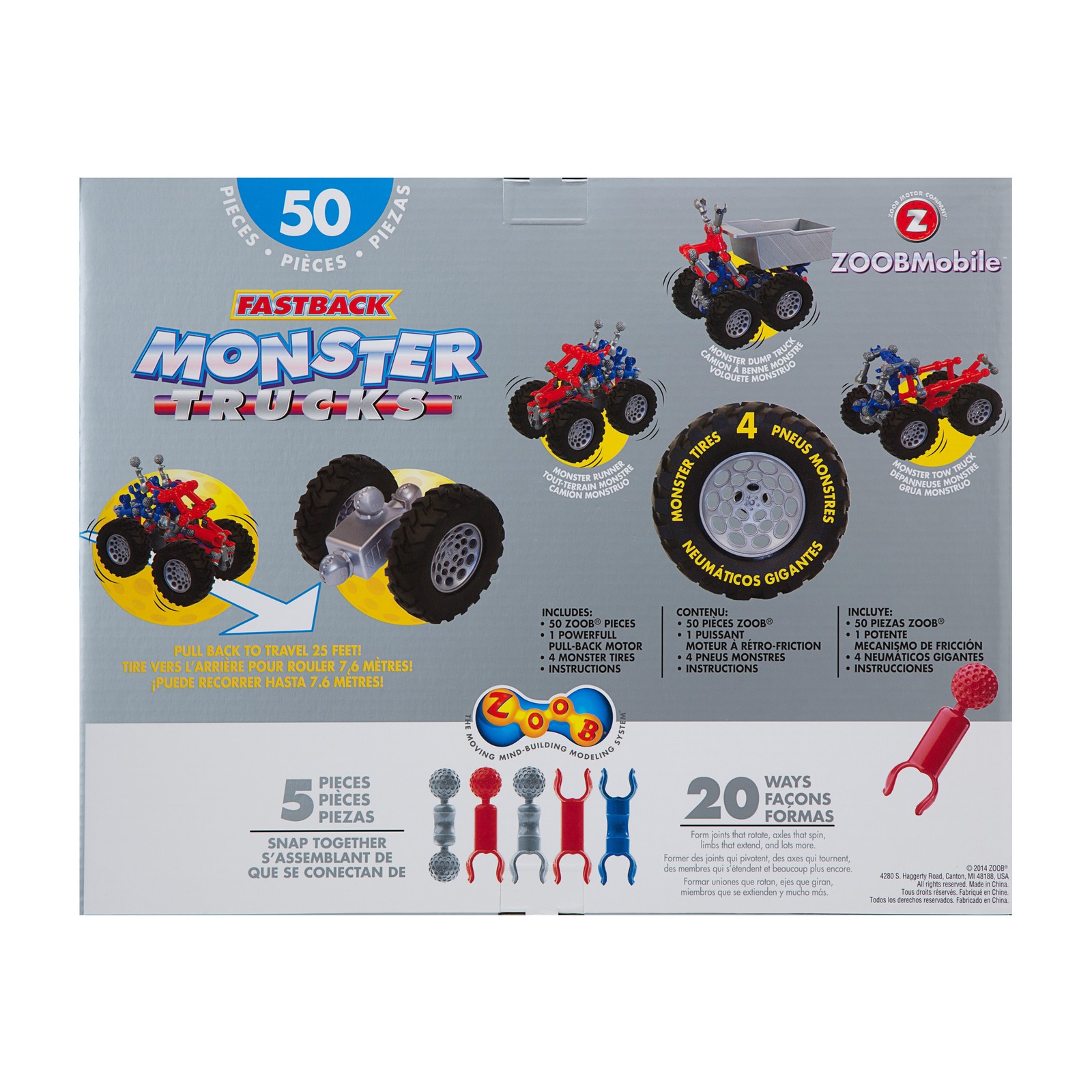 New – ZOOBMobile Fastback Monster Trucks – Ages 6+ | 1+ players
