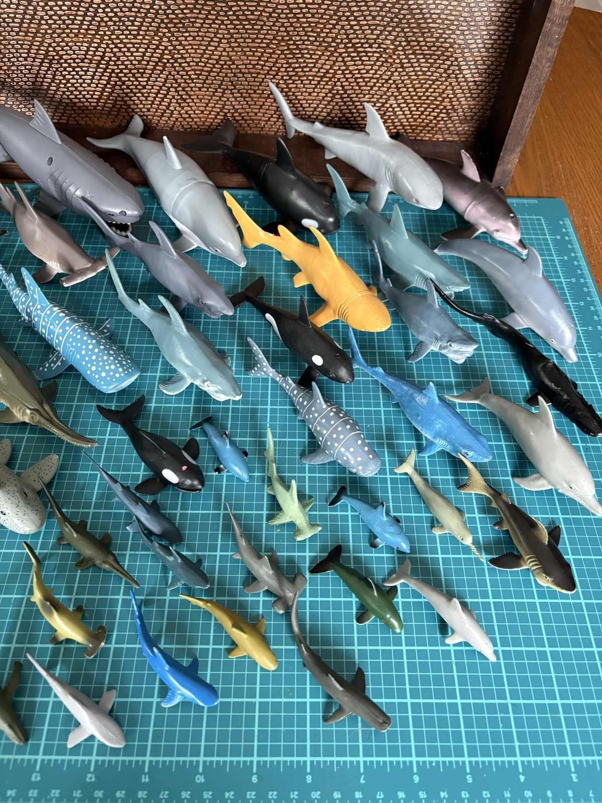 Lot Of 48 Various Sharks (mostly) & A Few Whales~Rubber & Plastic! VGUC See Pics