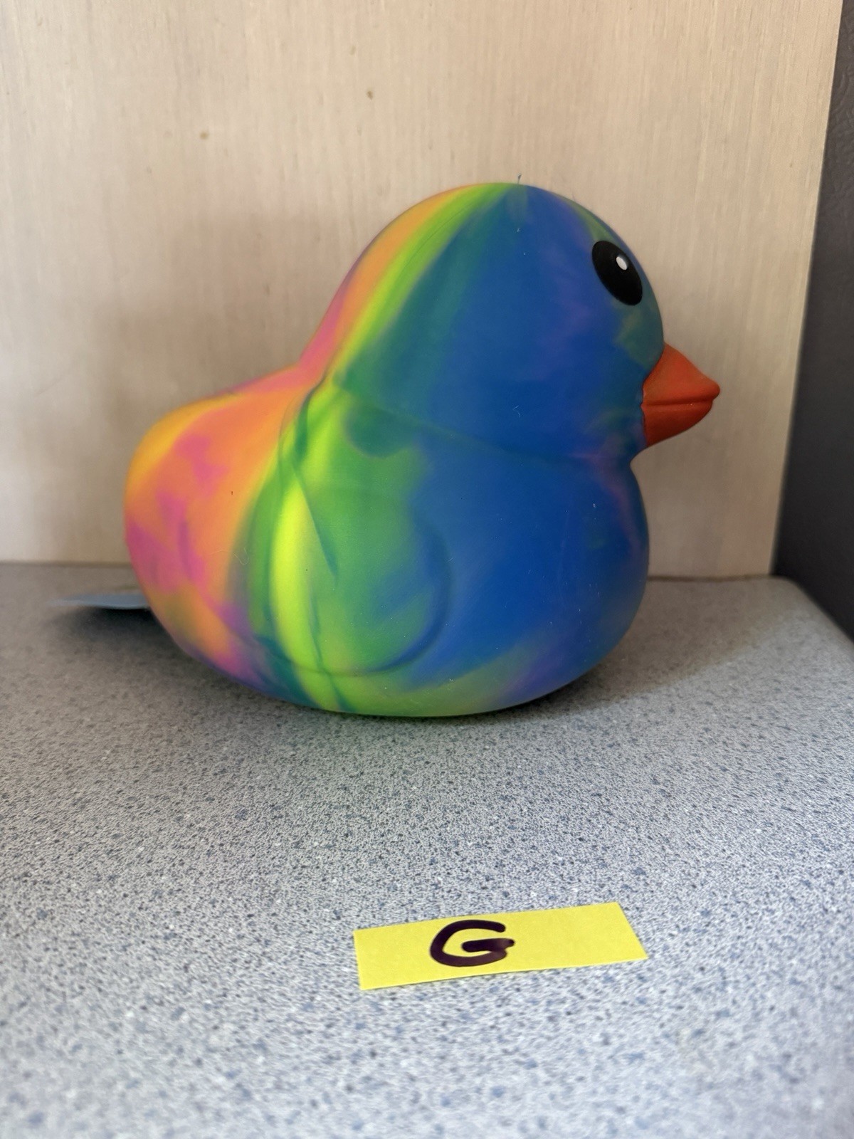 New Viral Jumbo 5″ XL Squishy Duck Rainbow Tie Dye Toymendous Swirl Blue Pink G