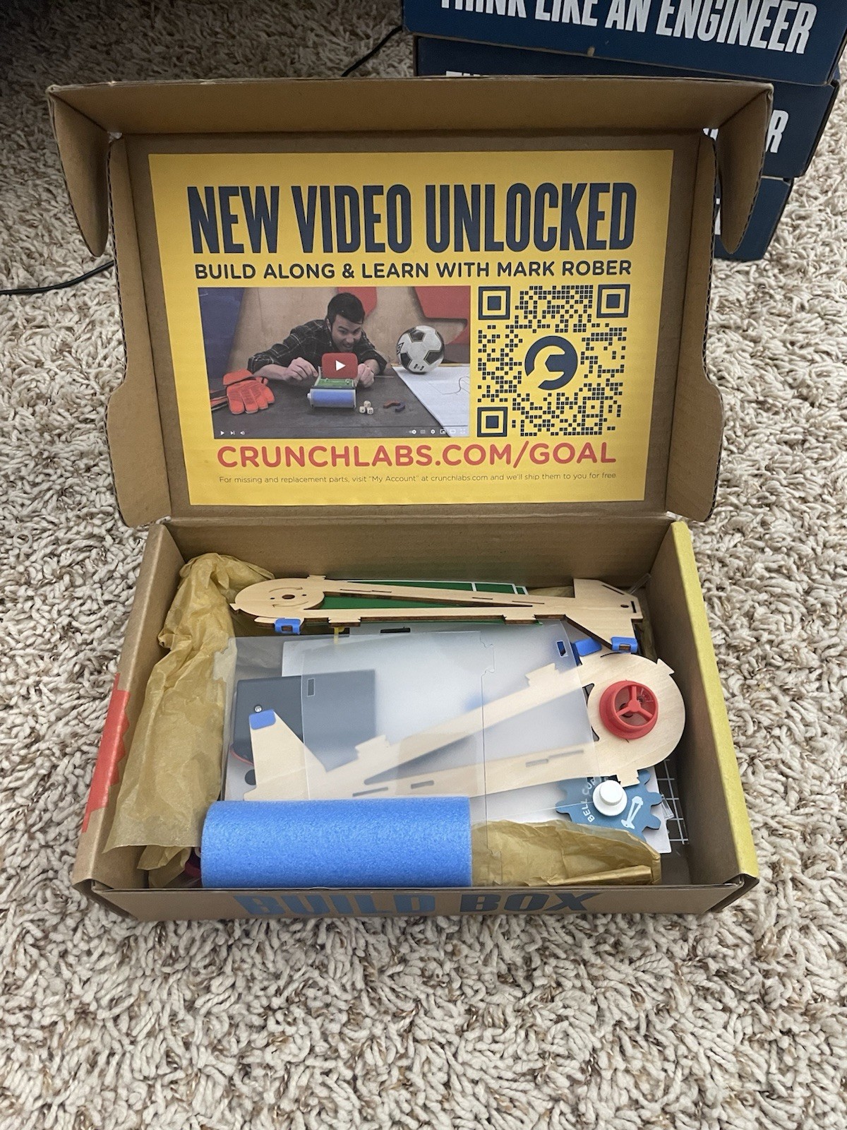 Pre-built – CrunchLabs Galton’s Goalie Box 13 – READ DESCRIPTION