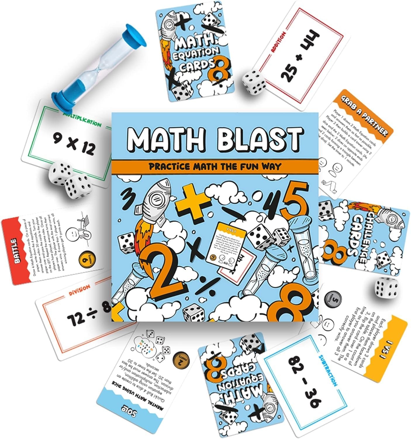 Math Blast! Cool Games for 4 inches x 1.9 x 4 inches, Multicolor
