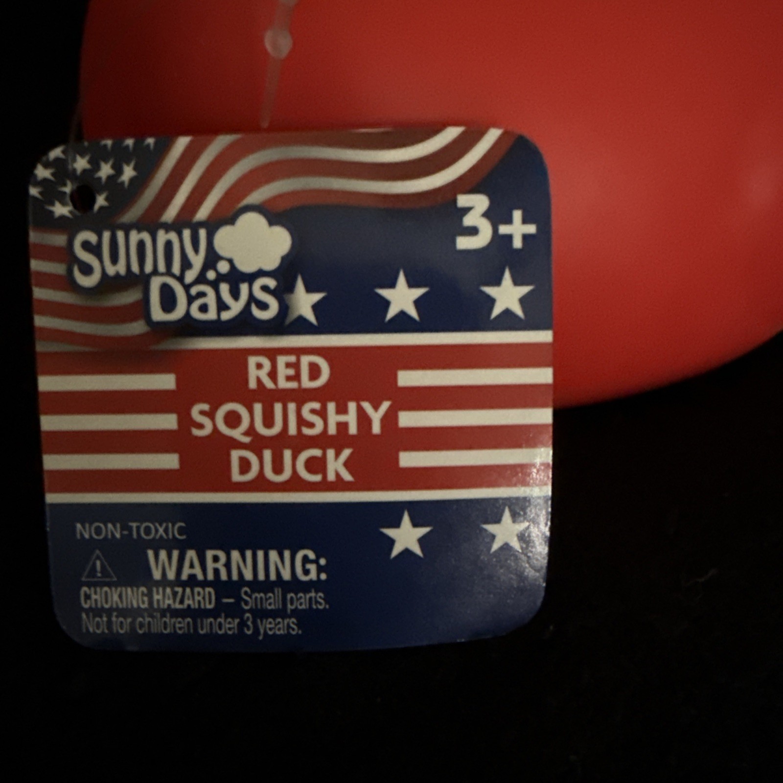 NWT Sunny Days RED 🇺🇸 AMERICA Viral Squish Squeezy Jumbo Duck