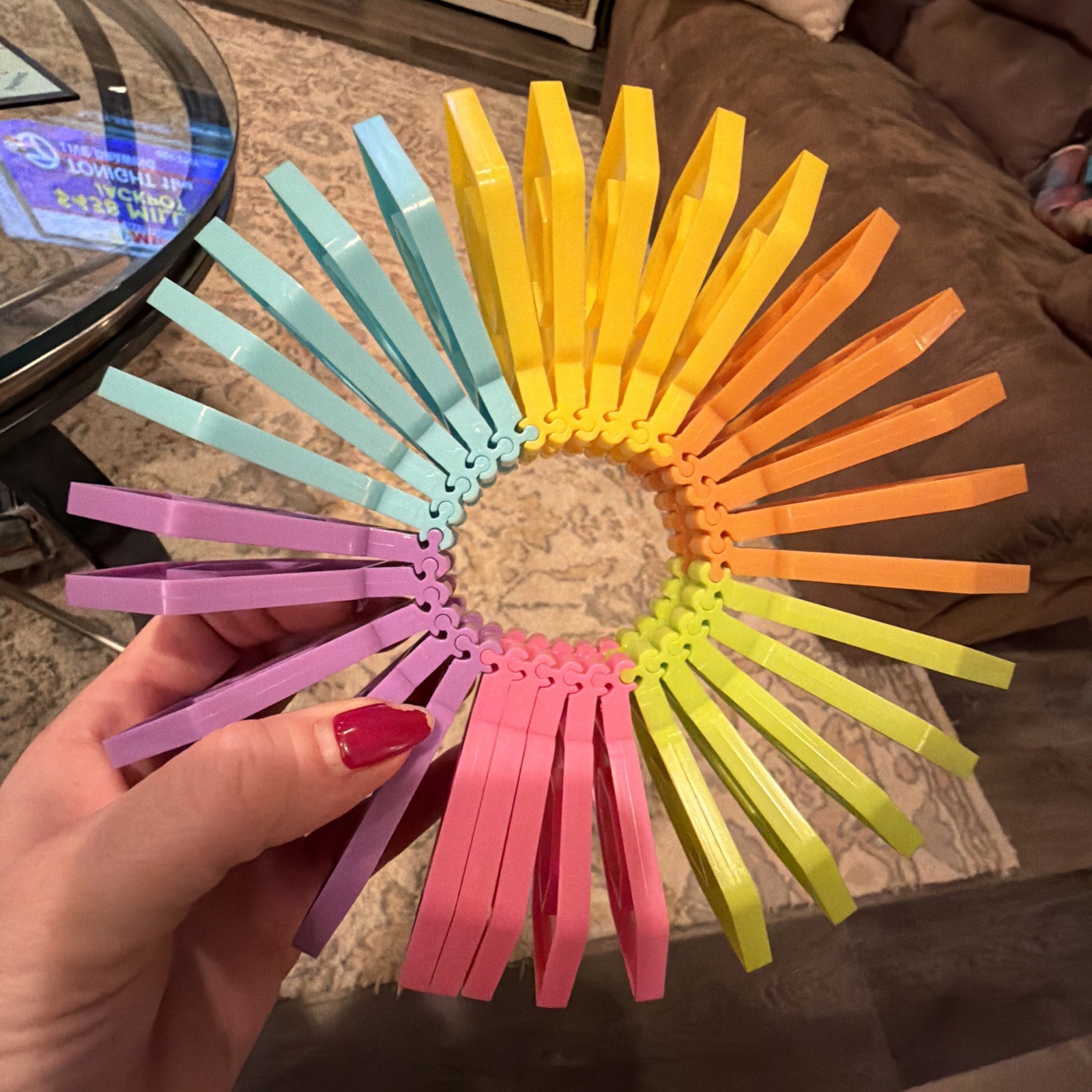 Fidget Rainbow Colors Loop Tactile Sensory Toy for Ages 3+ Years – EUC