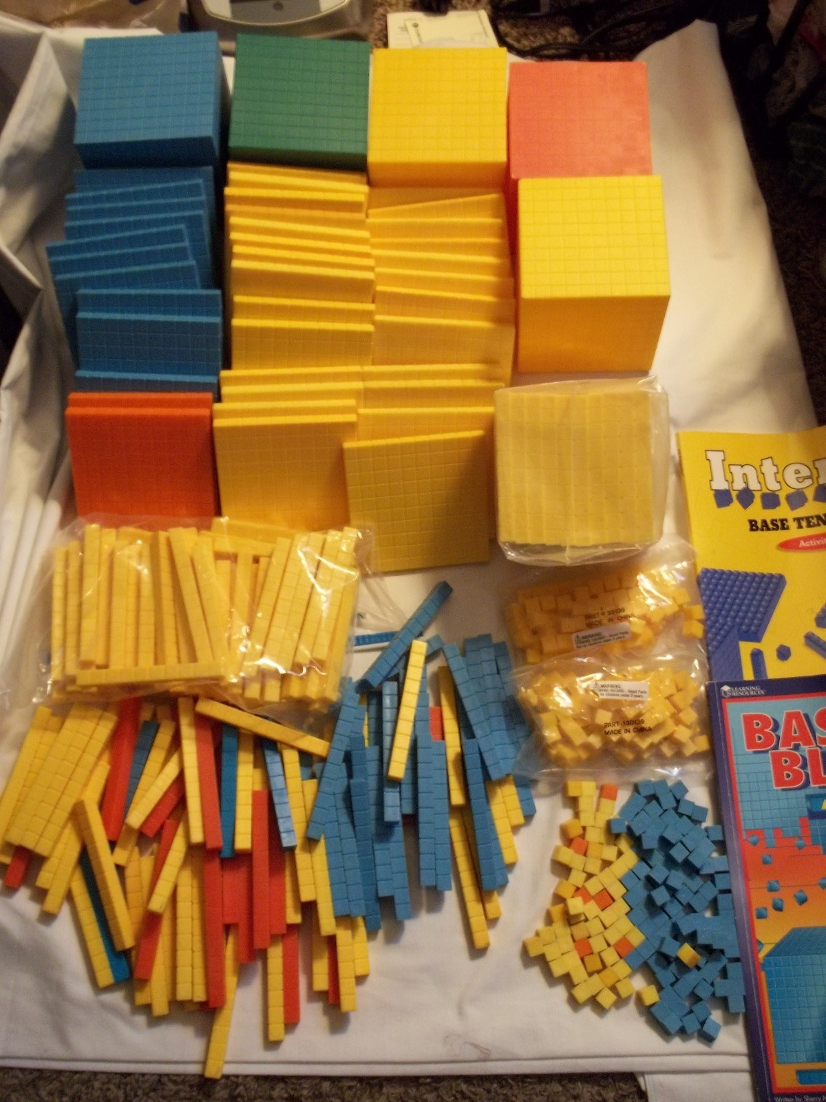 Base Ten Block Class Set 490 pcs + 2 Activity Guides ETA Cuisenaire