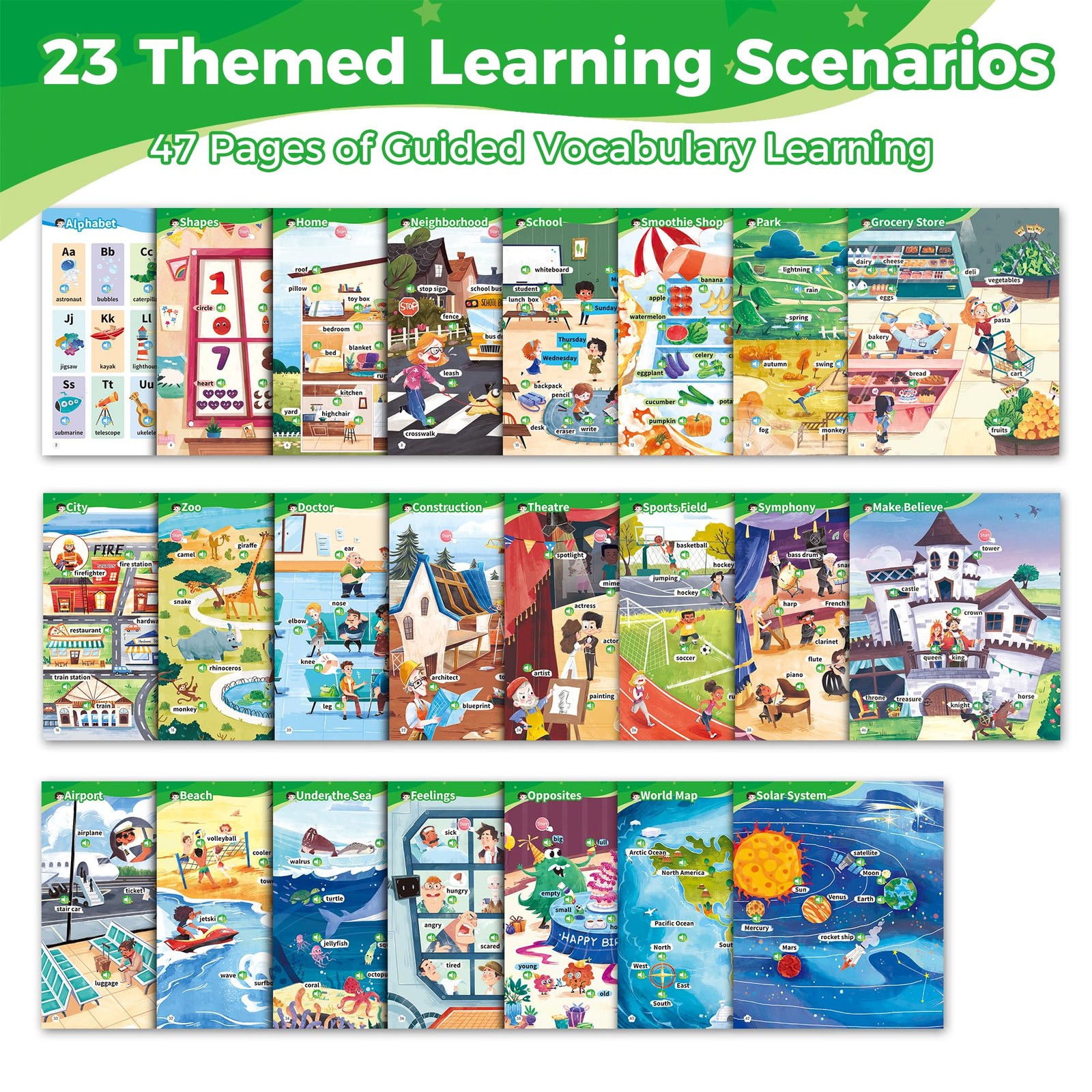 Interactive Learning Sound Book for Kids Ages 3-8 – 500 Core English Vocabula…