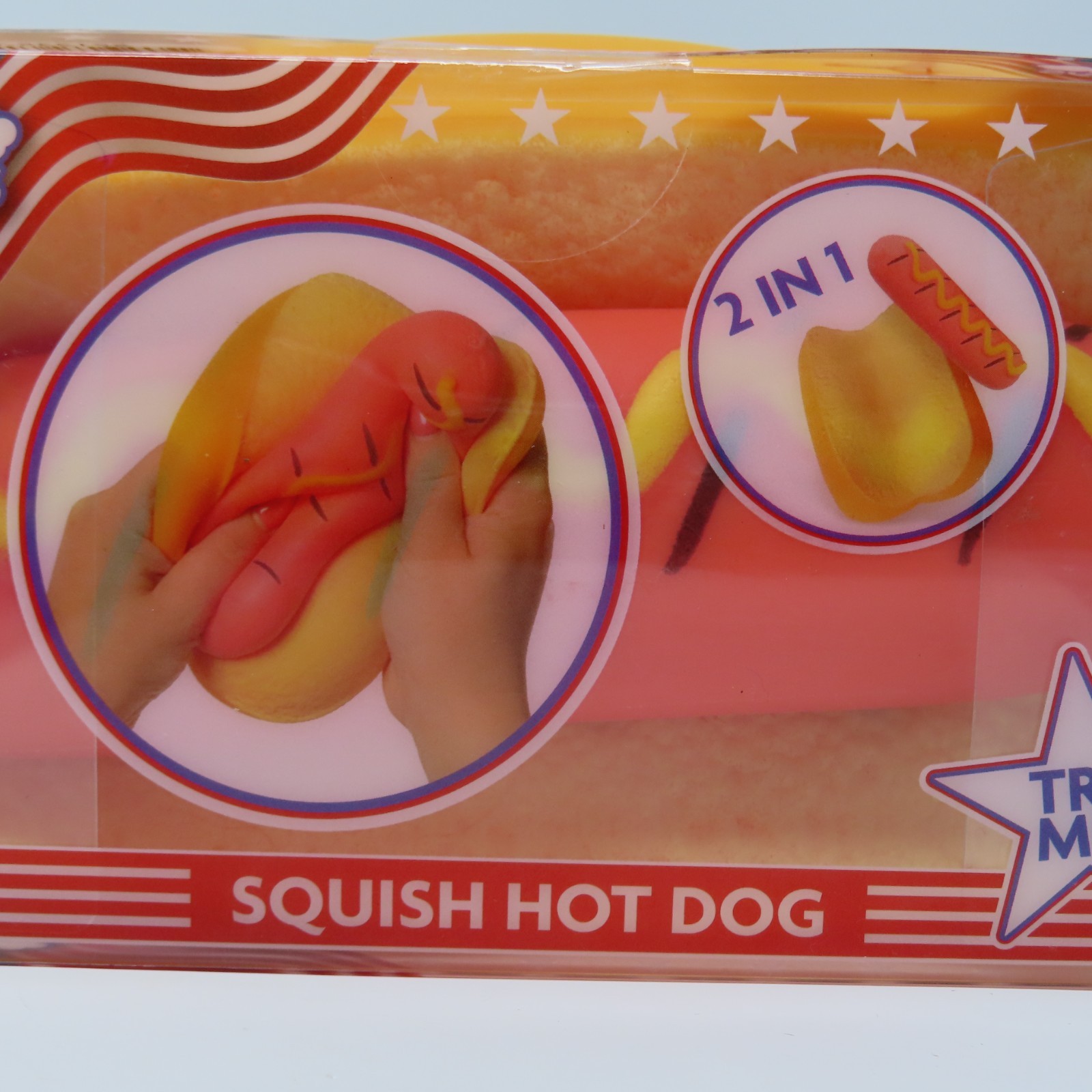 Sunny Days Squish Hot Dog 2-in-1 Squishy Sensory Toy Viral Squeeze NIP