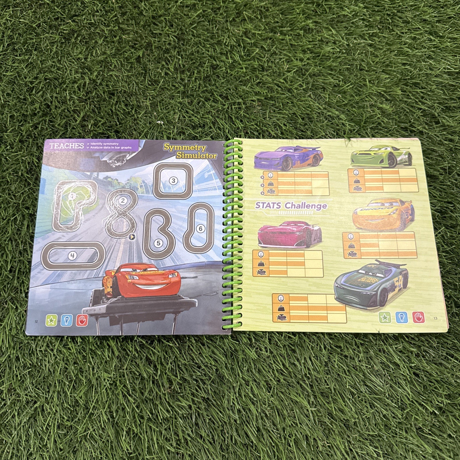 NEW LeapFrog Leap Start Kindergarten-1st Grade book — DISNEY PIXAR MATH ACTION