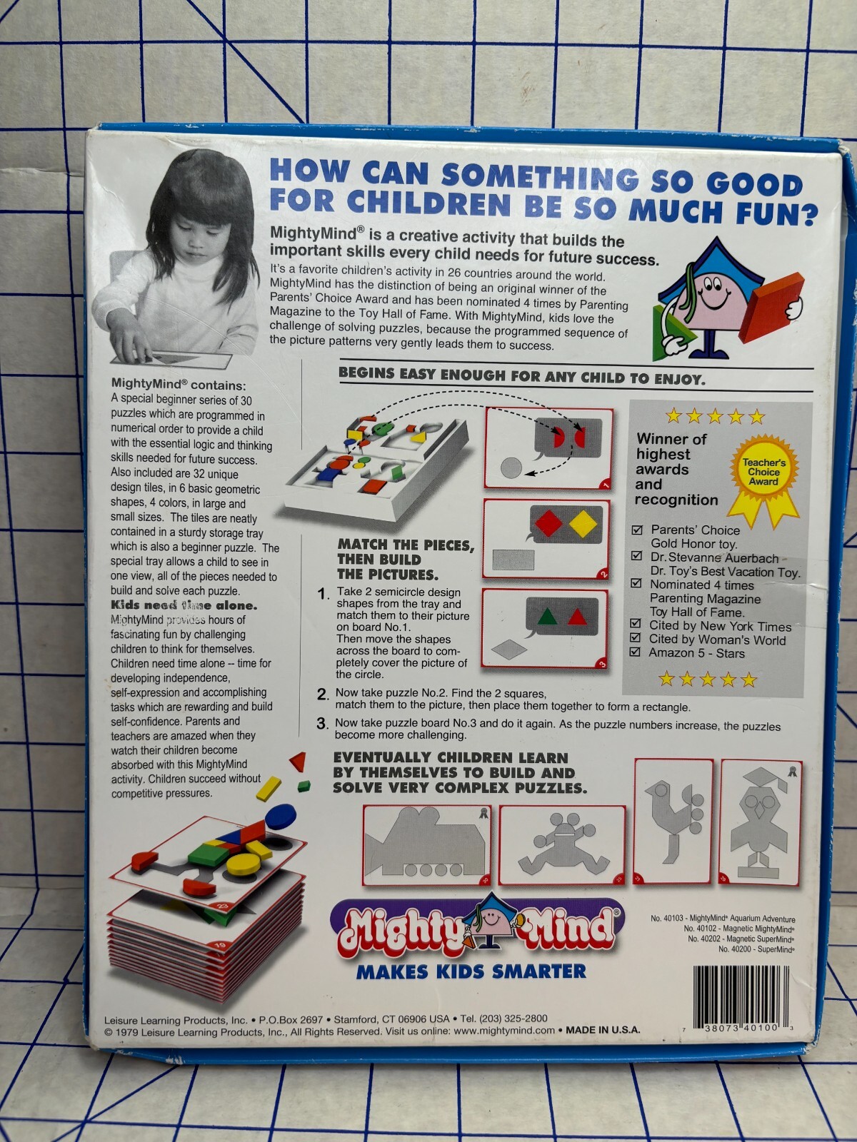 MIGHTY MIND Wood Children’s Educational Puzzle Challenge Game 1979 Homeschool