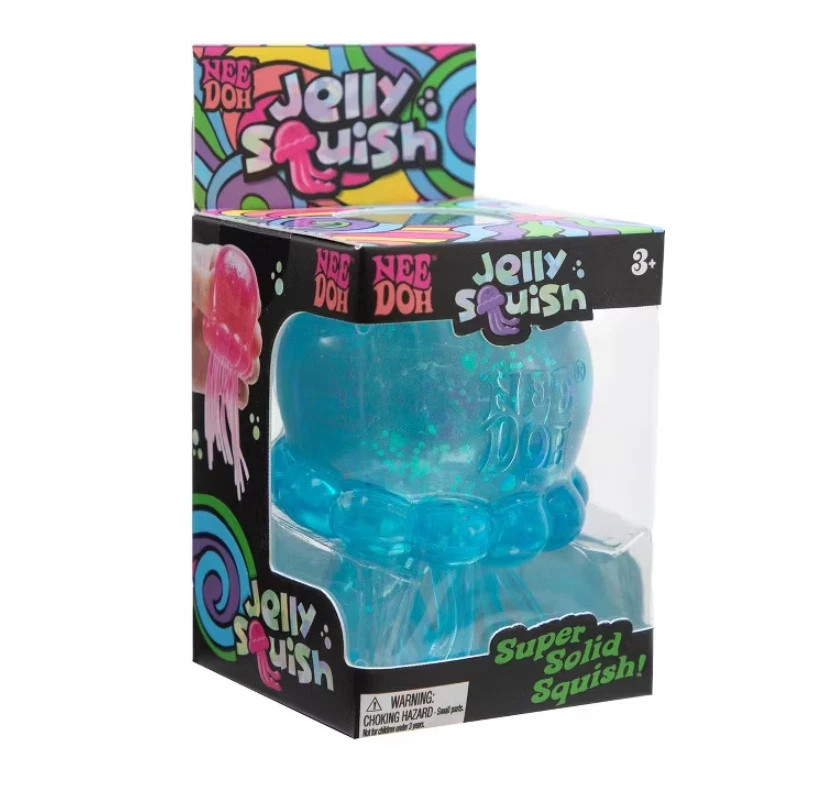 Schylling NeeDoh Jelly Squish: Purple, Pink, Blue Complete Set of 3 – Sealed